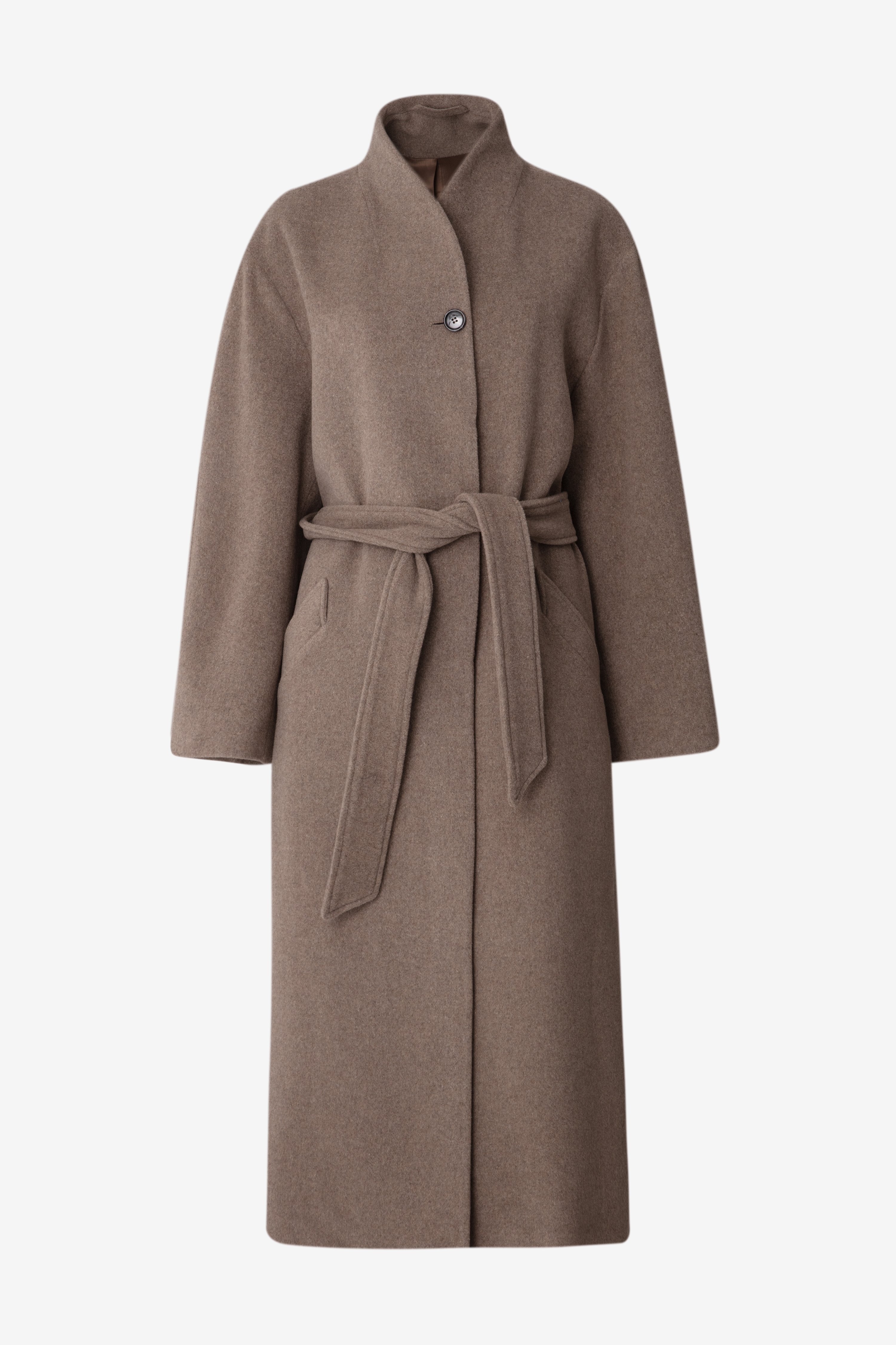 Oversize Belted Coat - Moss Green