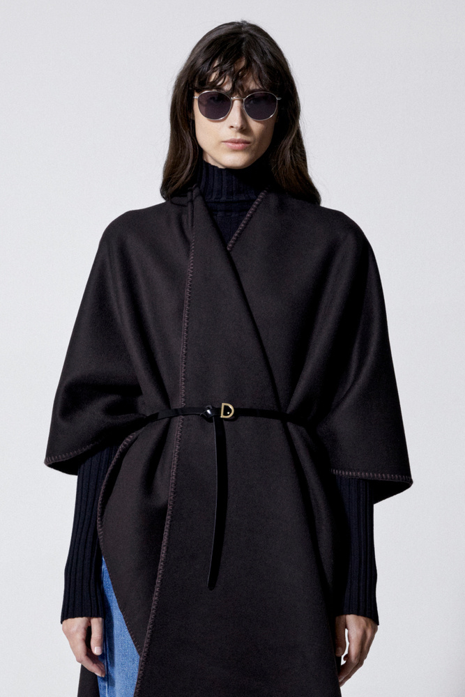 House Of Dagmar Jean Blanket Cape In Sepia