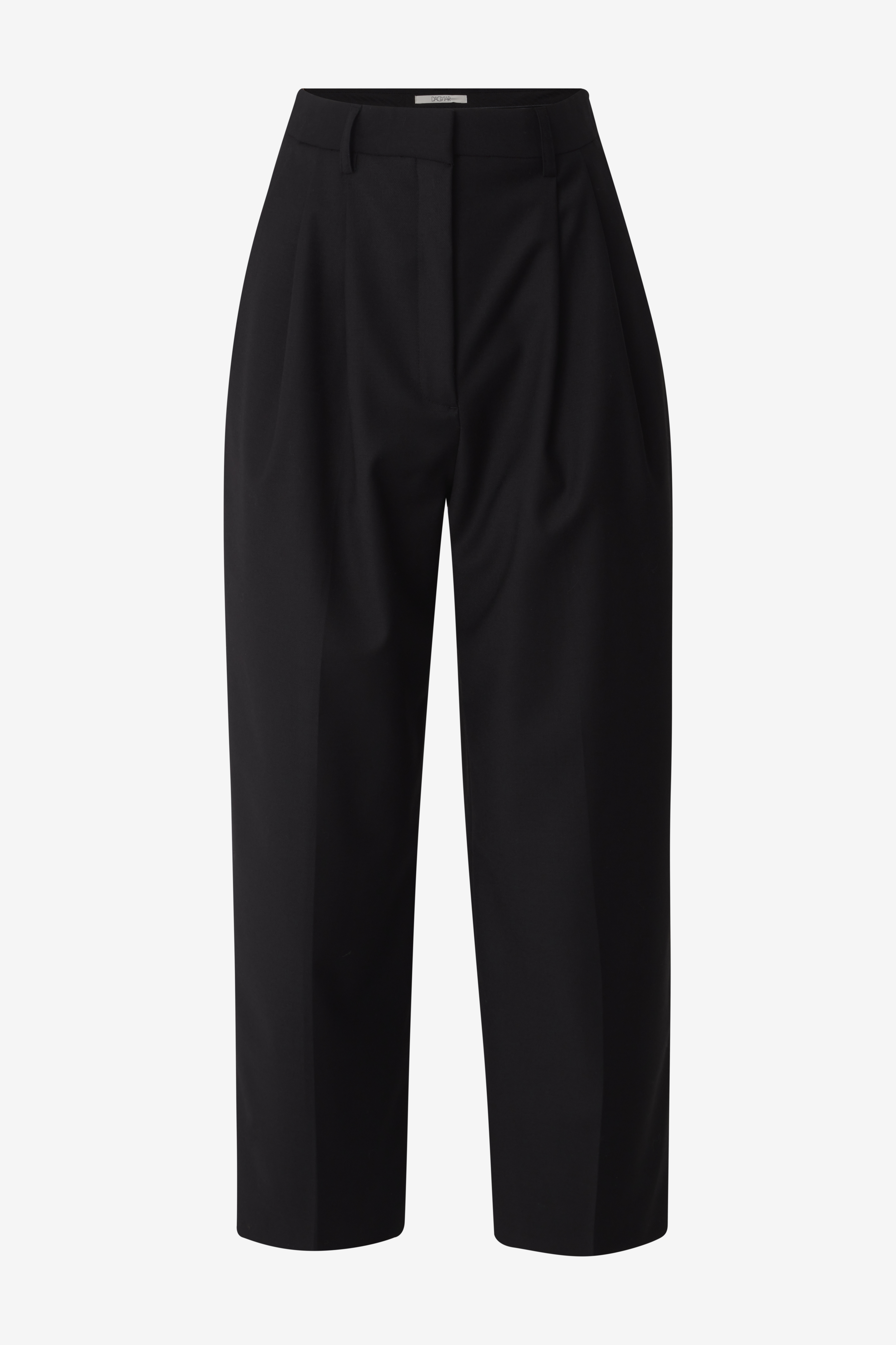 House Of Dagmar Wide Suit Trousers Cropped In Black