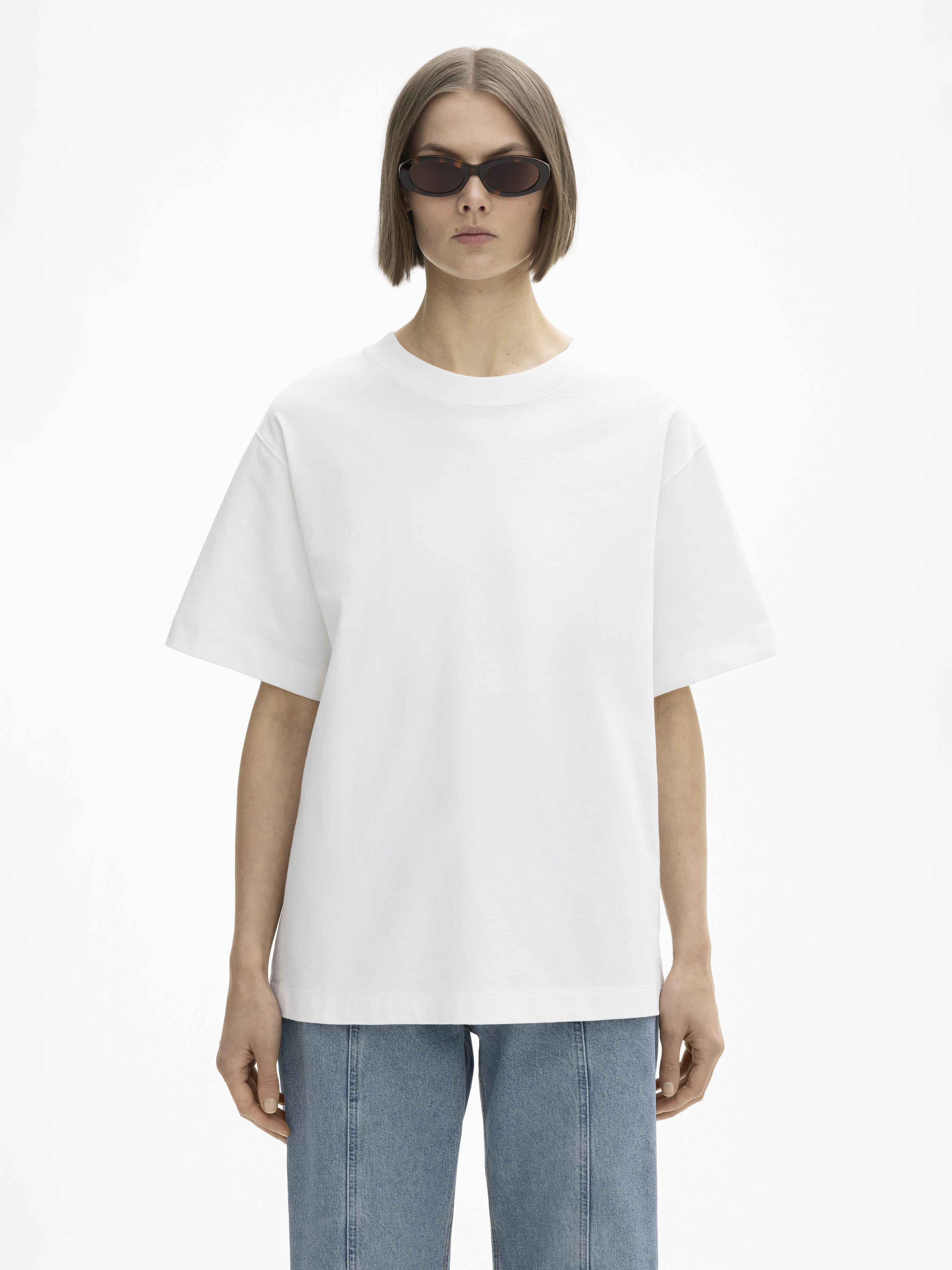 House Of Dagmar Oversized Cotton Tee In White
