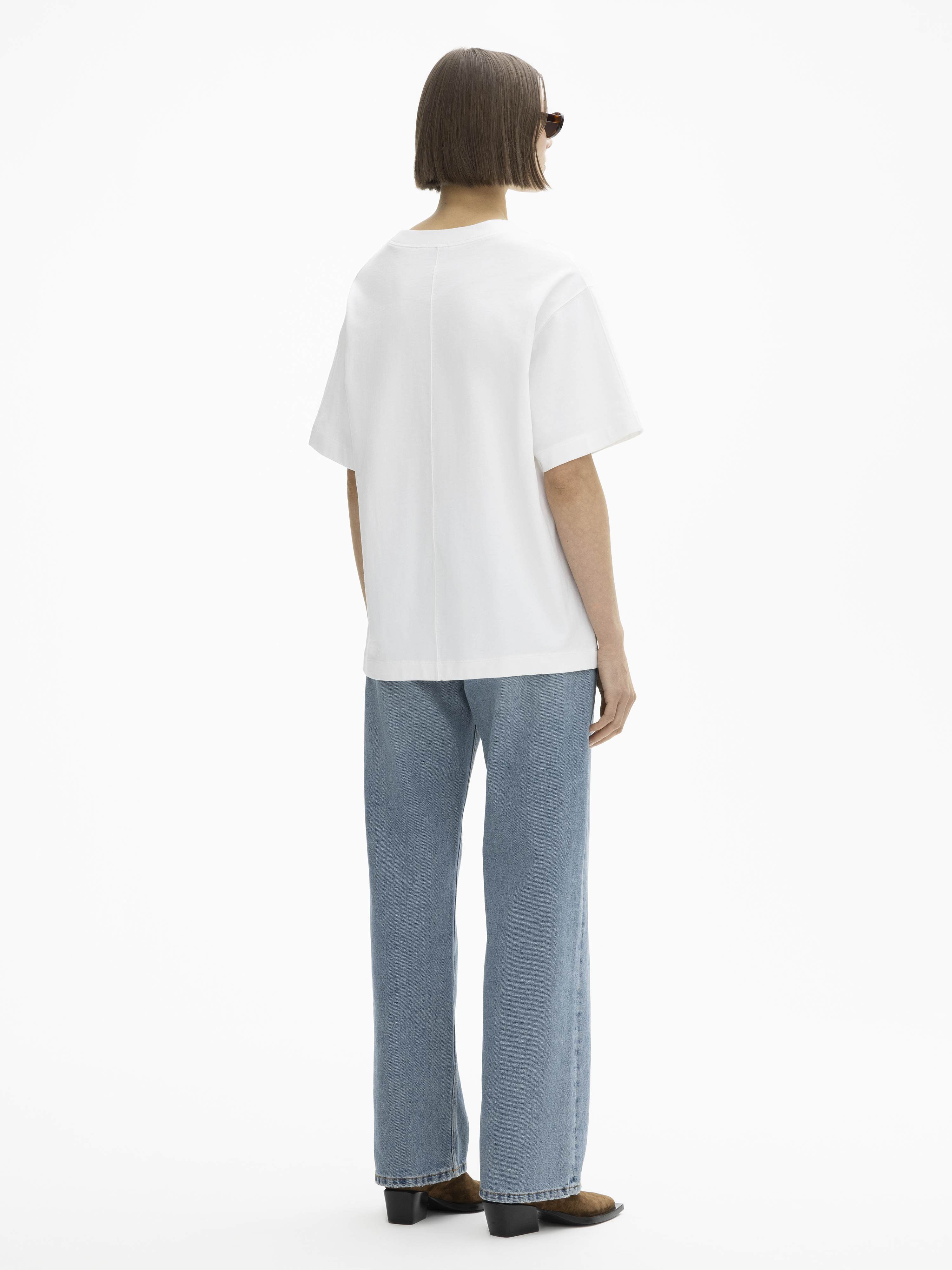House Of Dagmar Oversized Cotton Tee In White