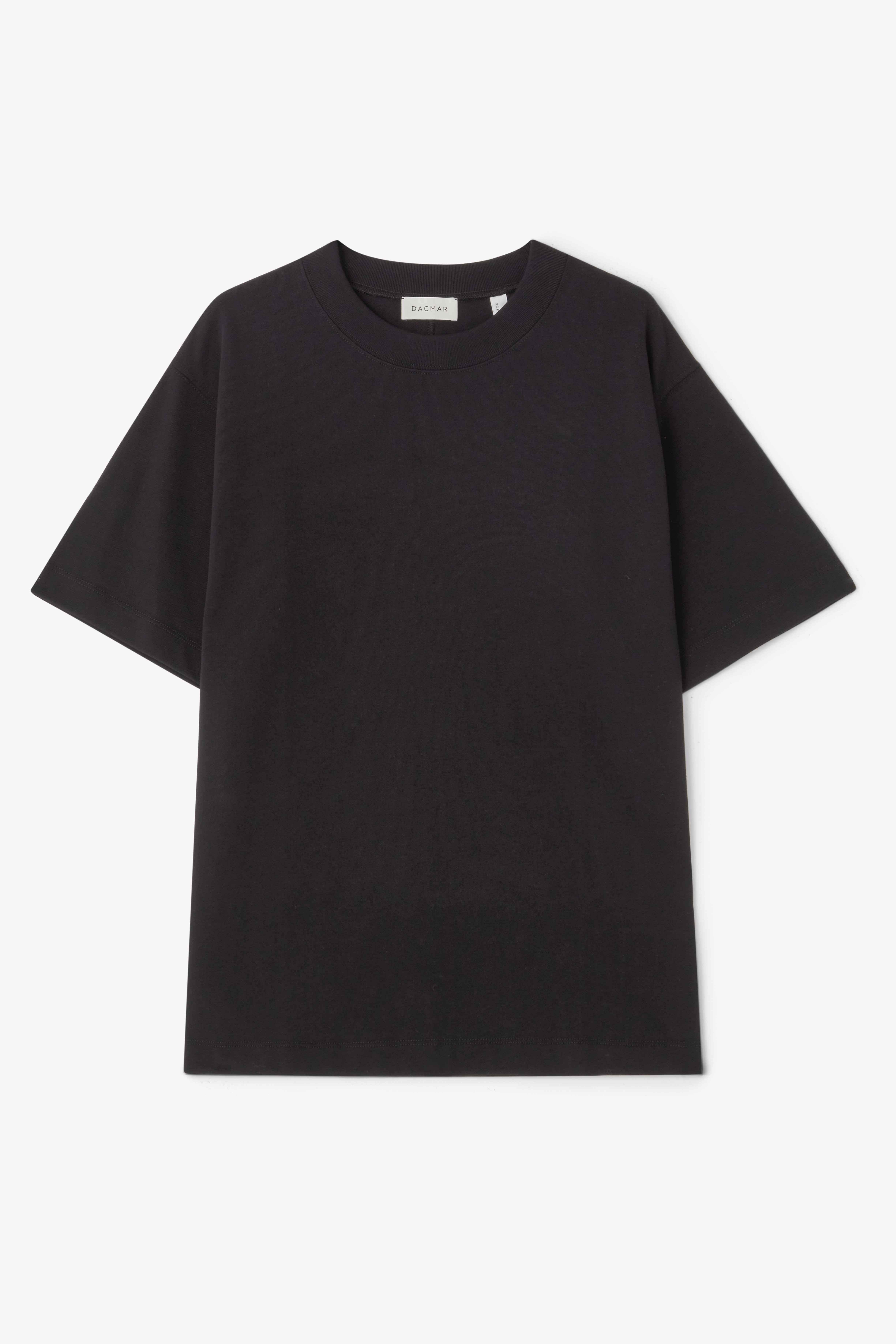 House Of Dagmar Oversized Cotton Tee In Black