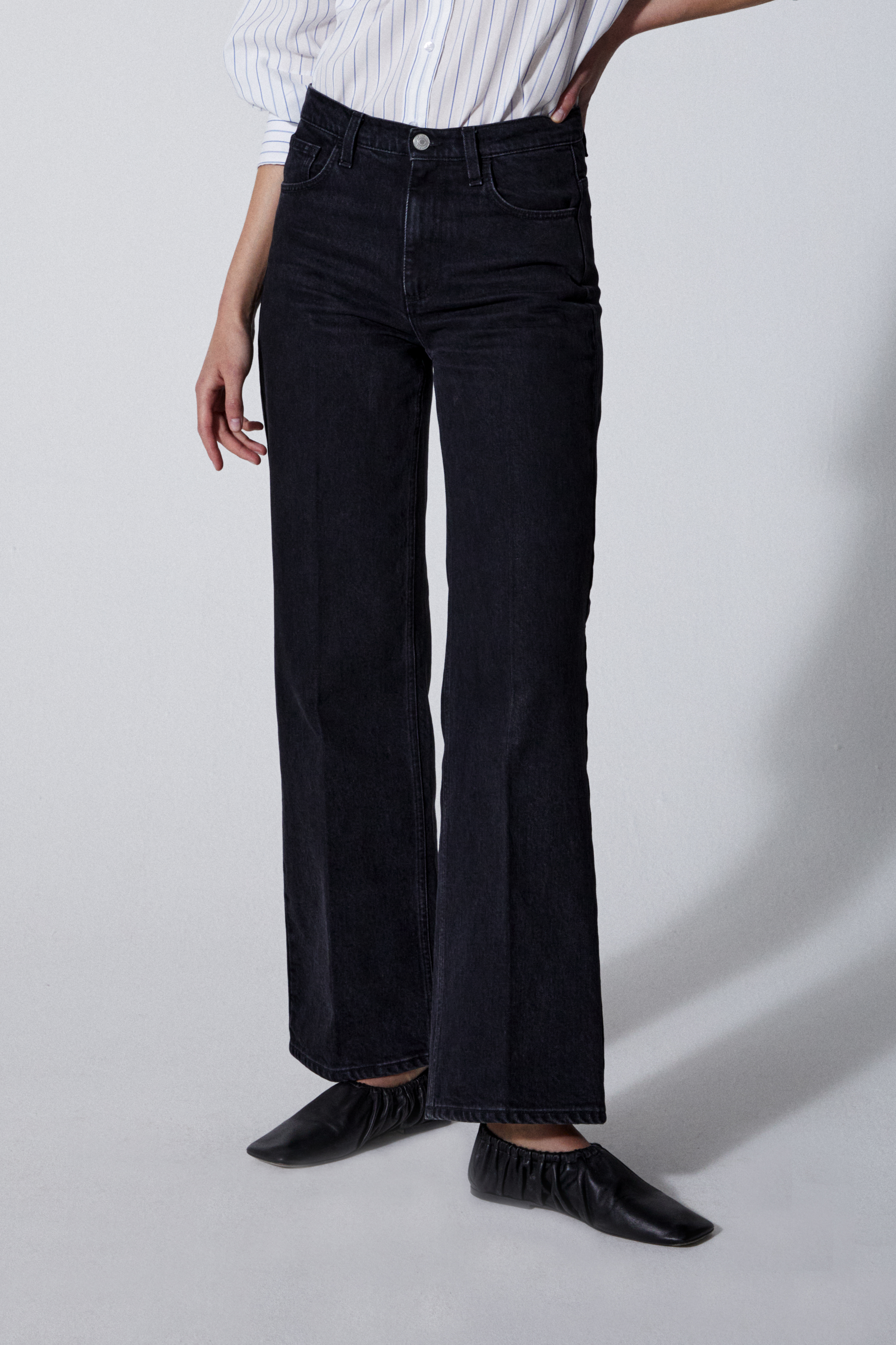 House Of Dagmar Alba Denim In Washed Black