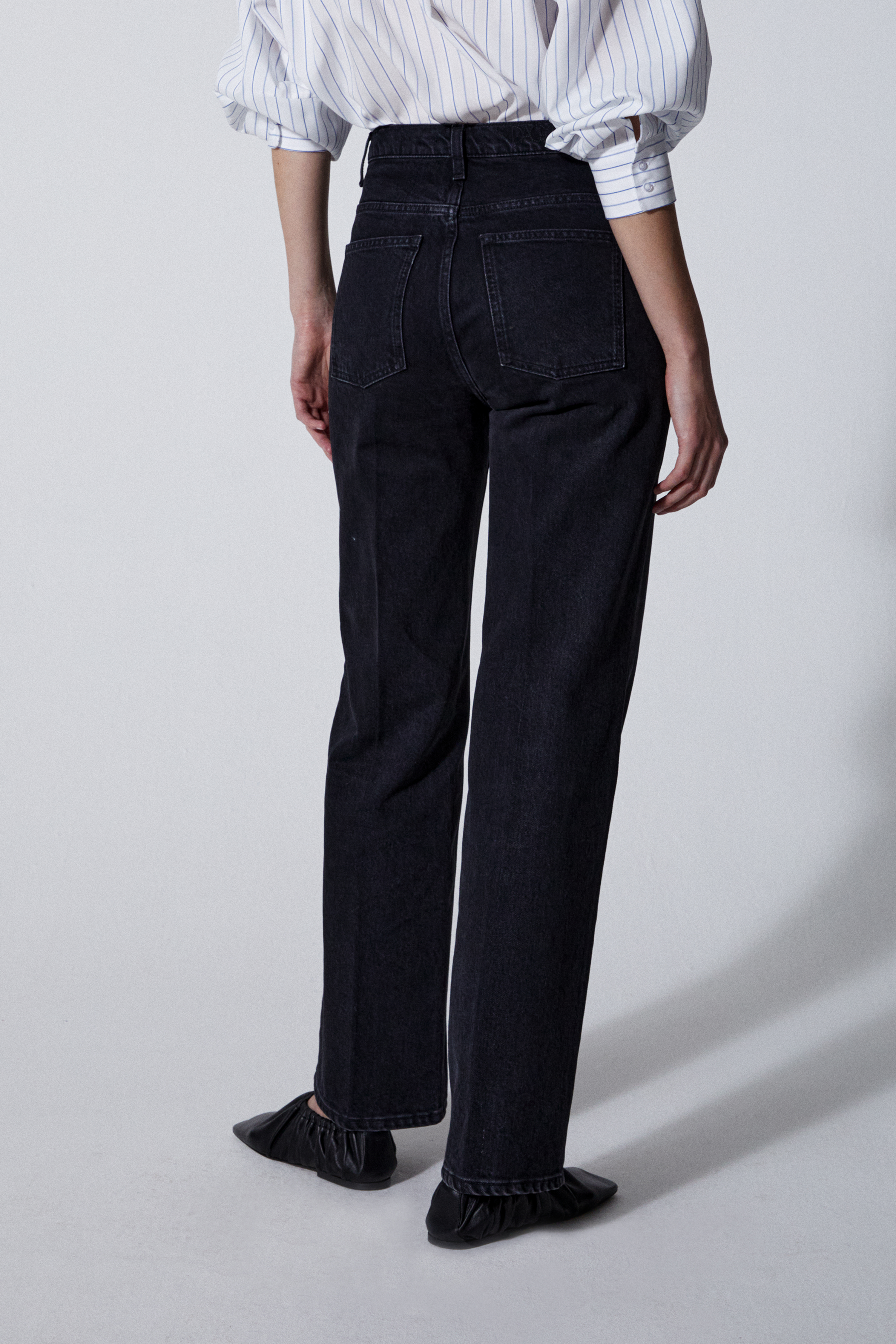 House Of Dagmar Alba Denim In Washed Black