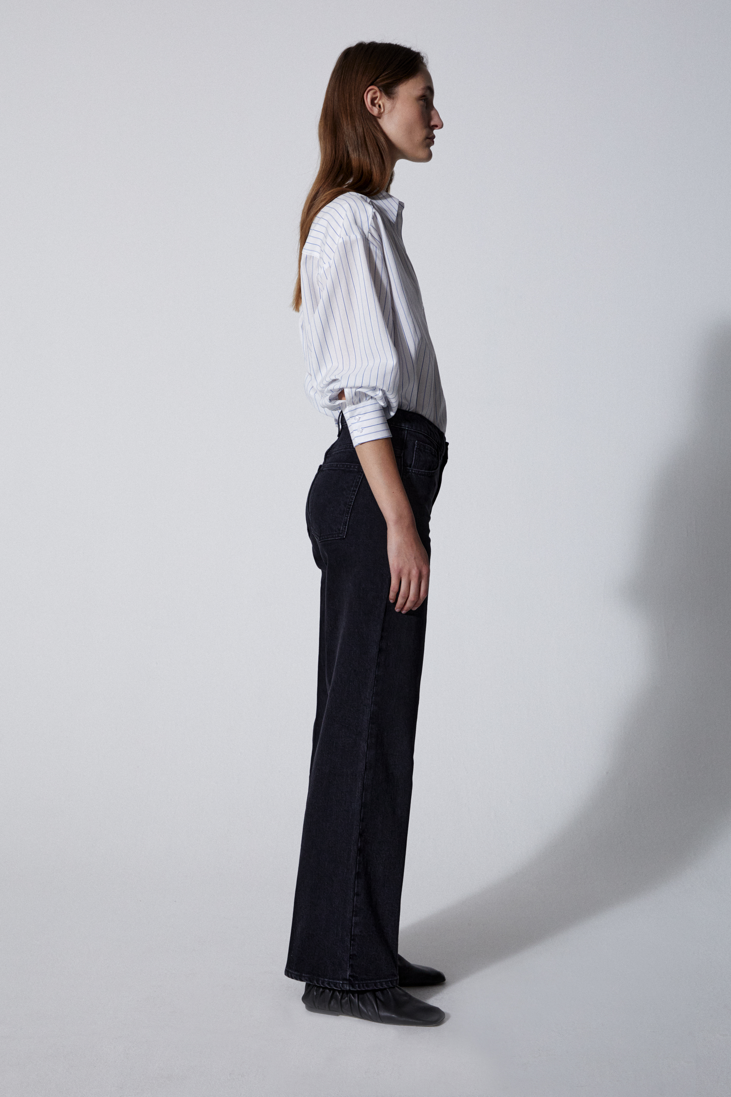House Of Dagmar Alba Denim In Washed Black