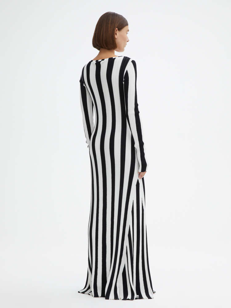 House Of Dagmar Crispy Pleat Dress In White,black