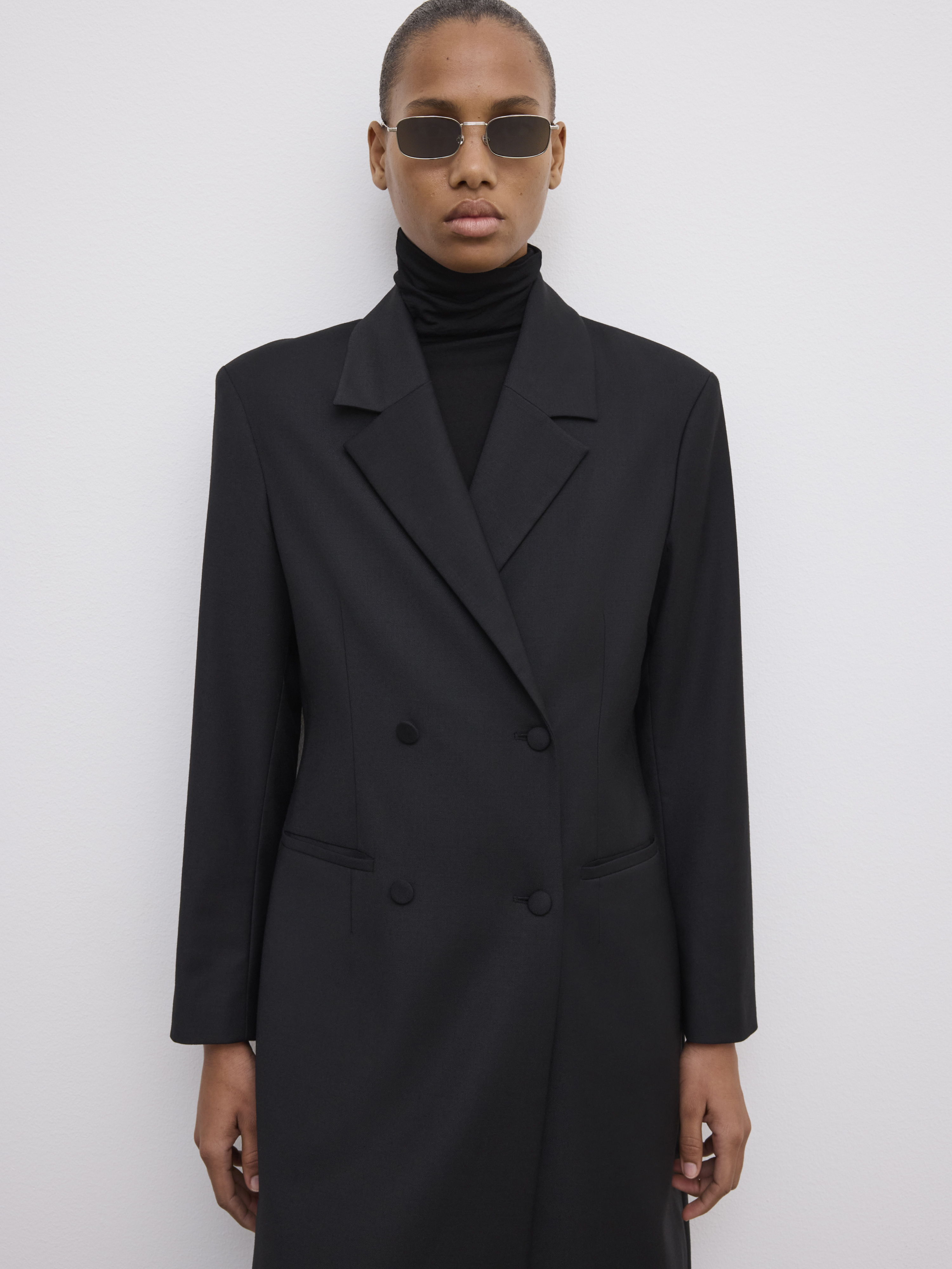 Long Tailored Blazer - Black