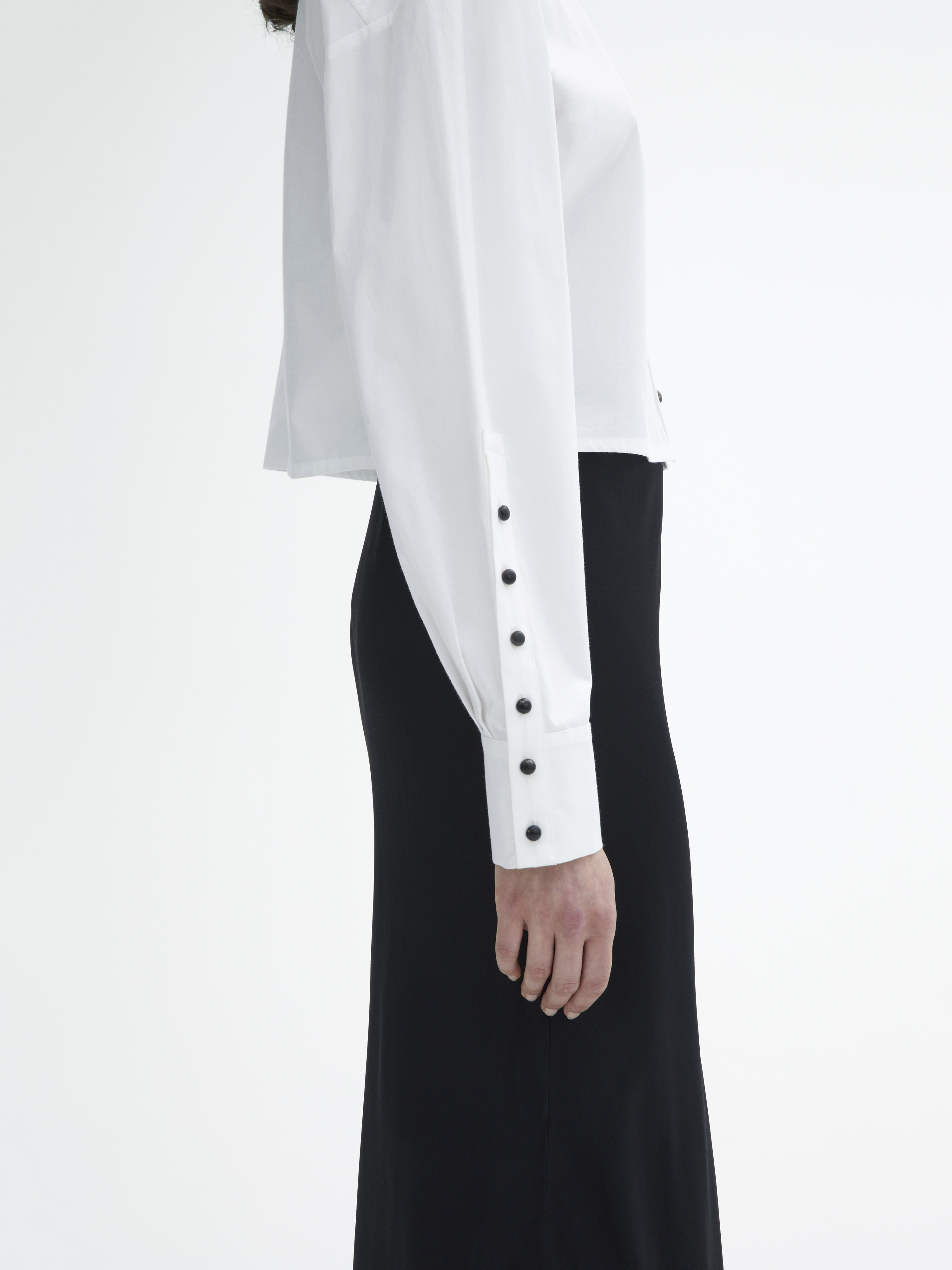 House Of Dagmar Cropped Cotton Shirt In White