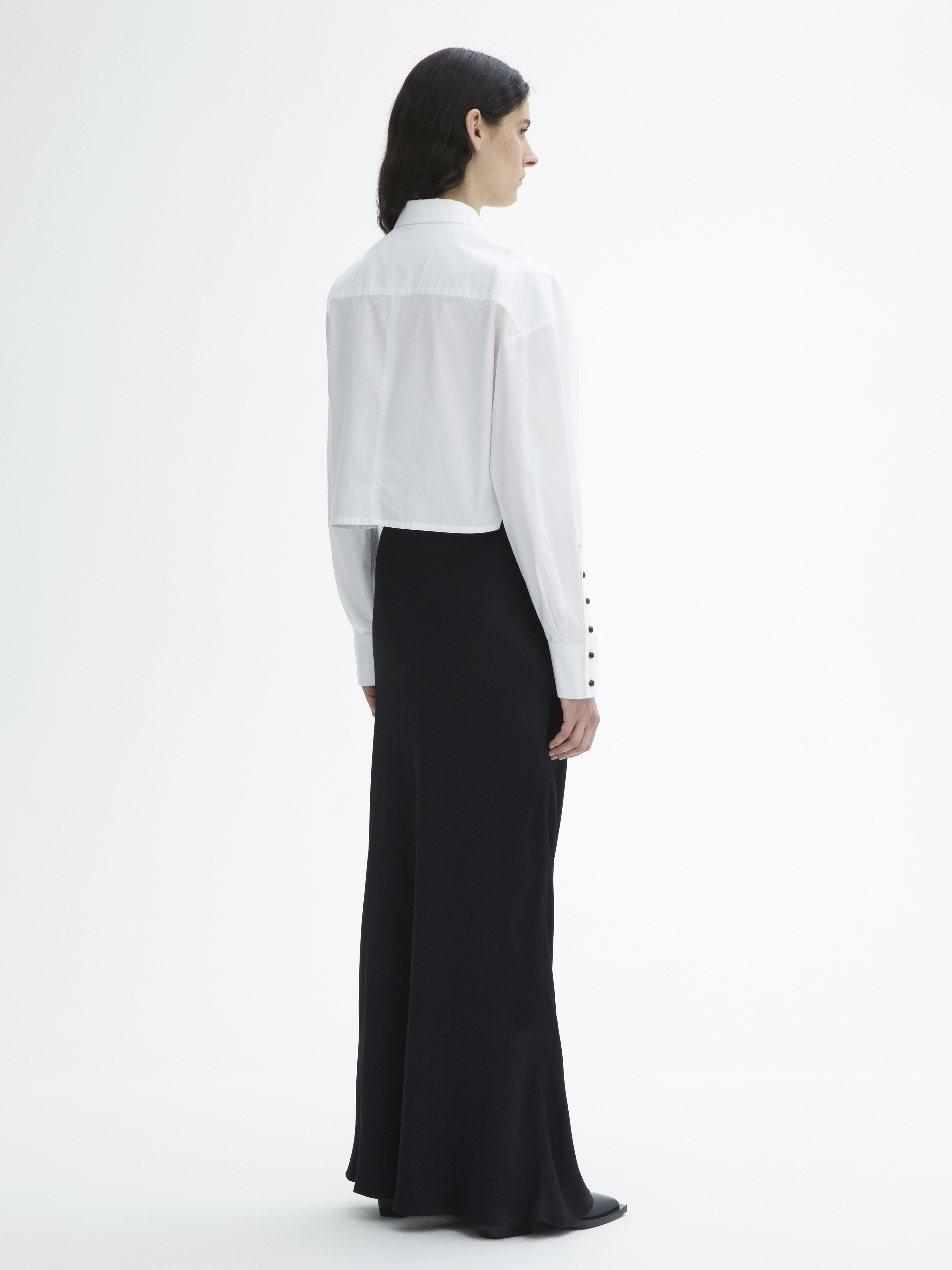 House Of Dagmar Cropped Cotton Shirt In White