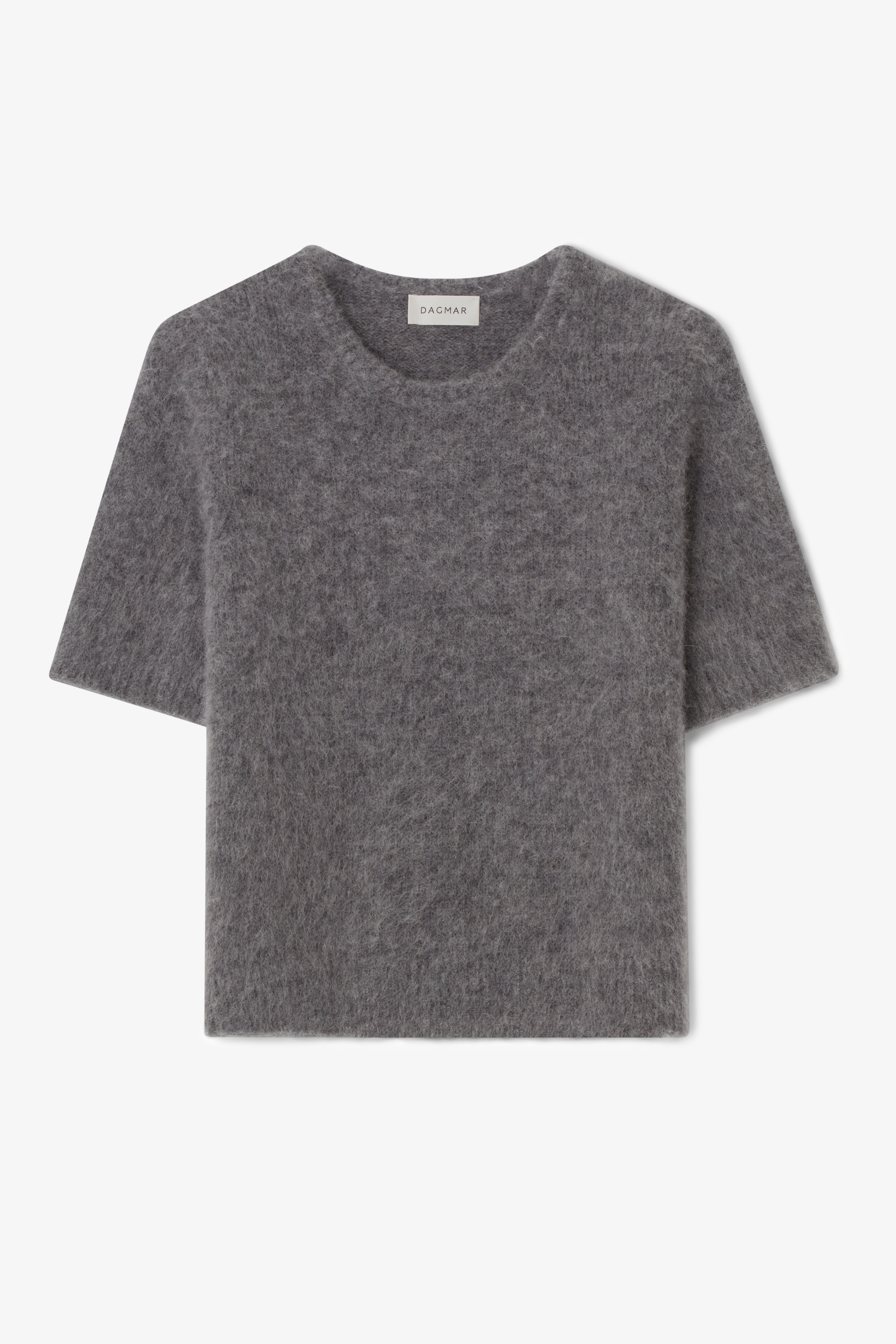 House Of Dagmar Brushed Alpaca Top In Dark Grey