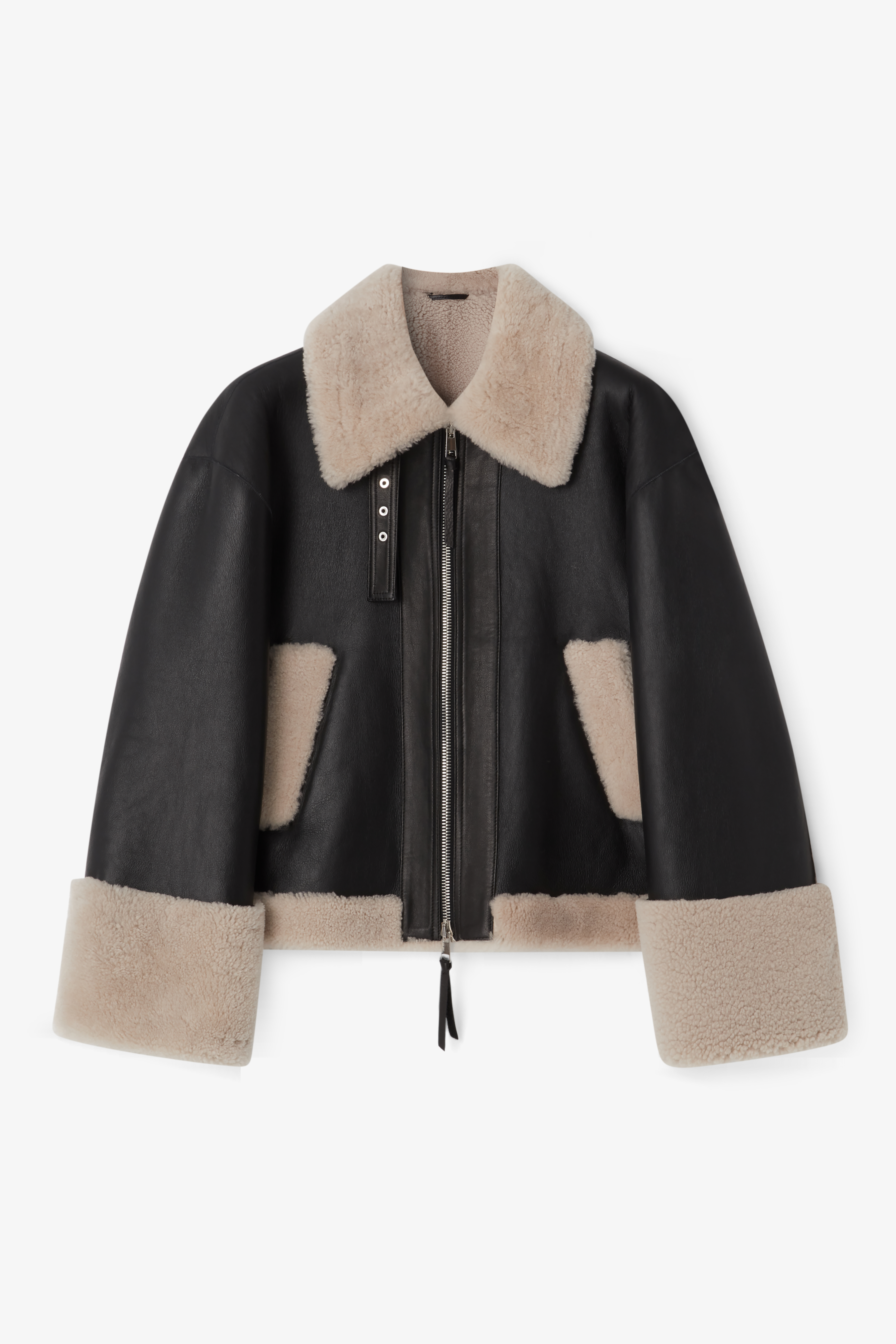 House Of Dagmar Short Shearling In Black
