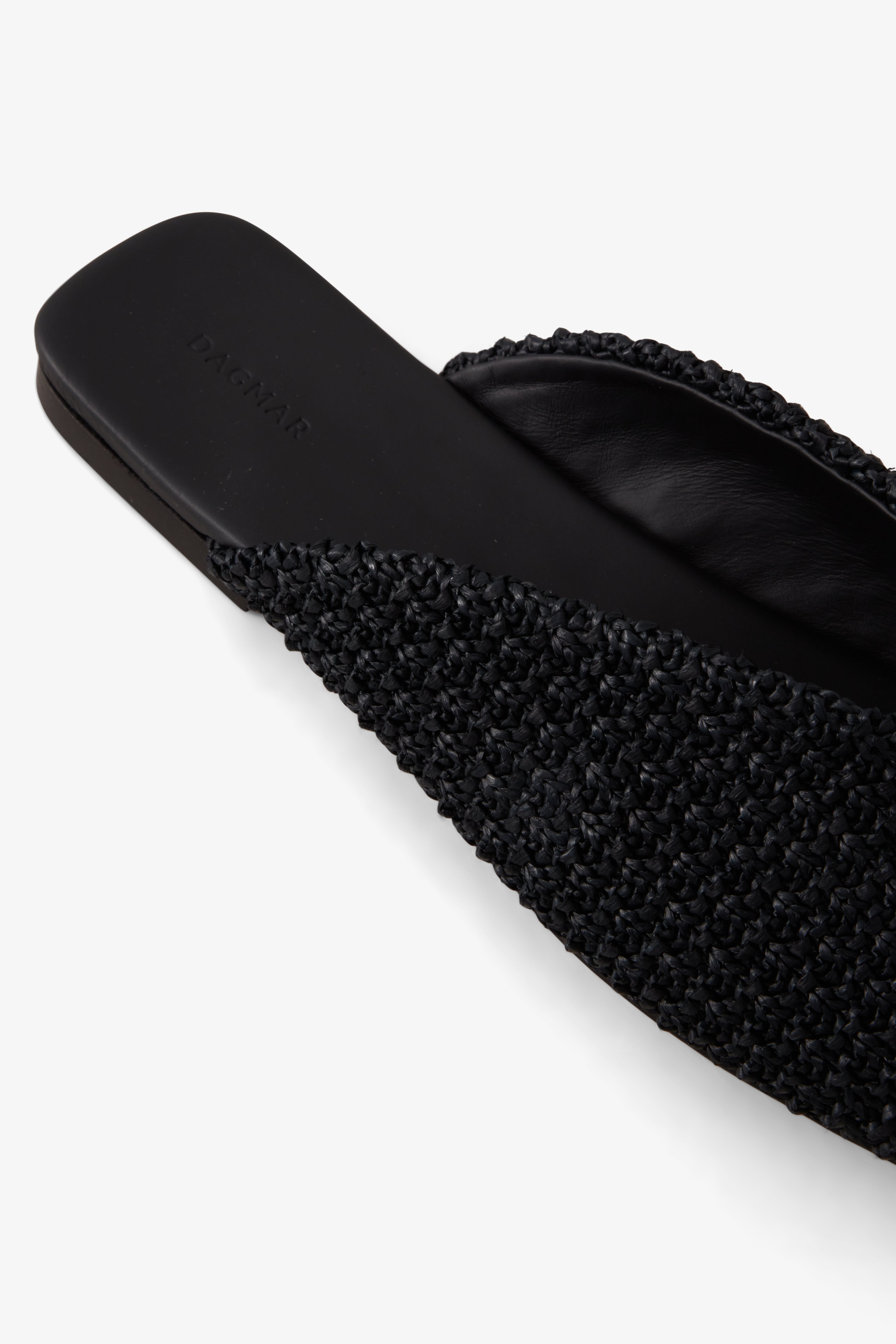 House Of Dagmar Square Toe Slip Ins In Black