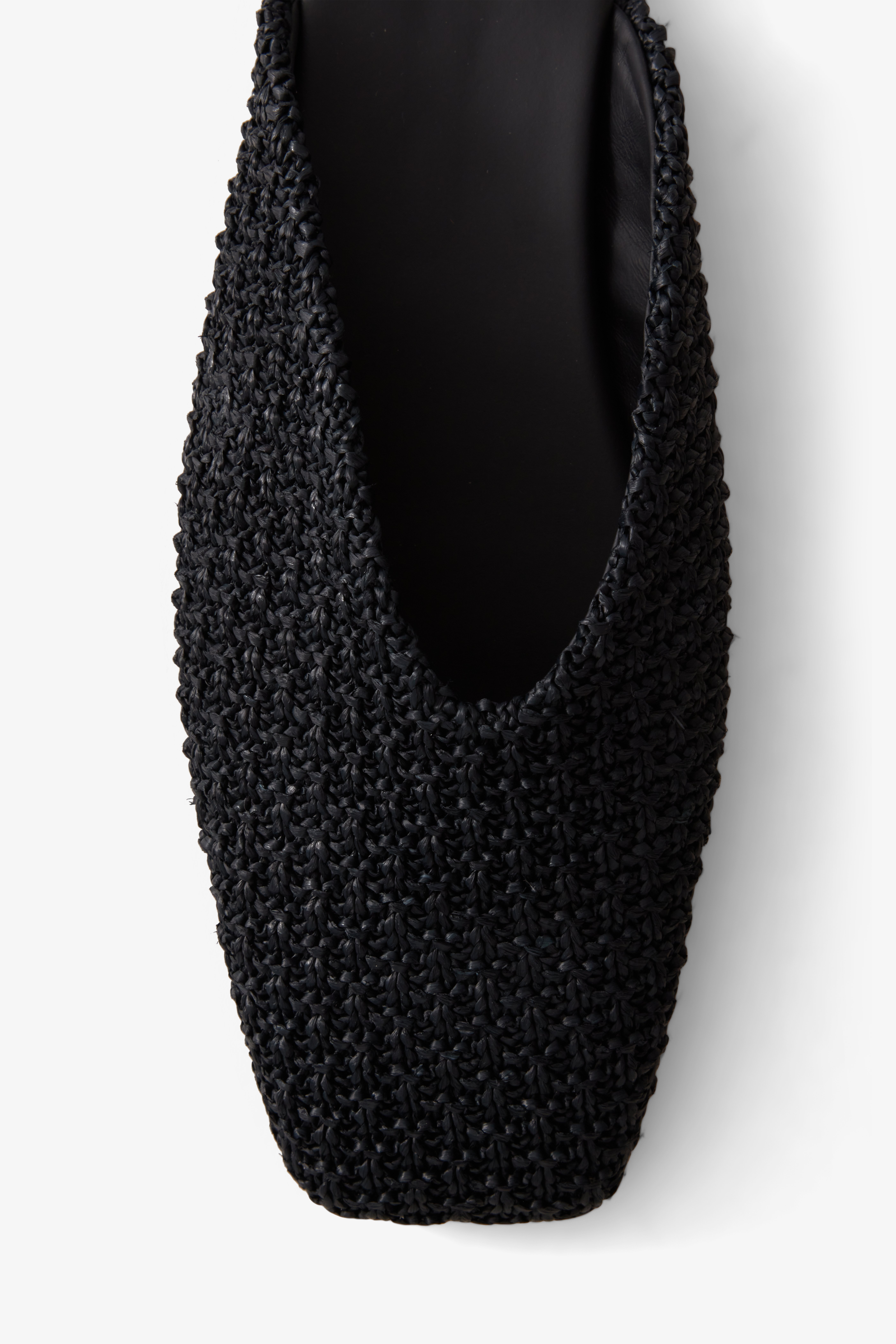 House Of Dagmar Square Toe Slip Ins In Black