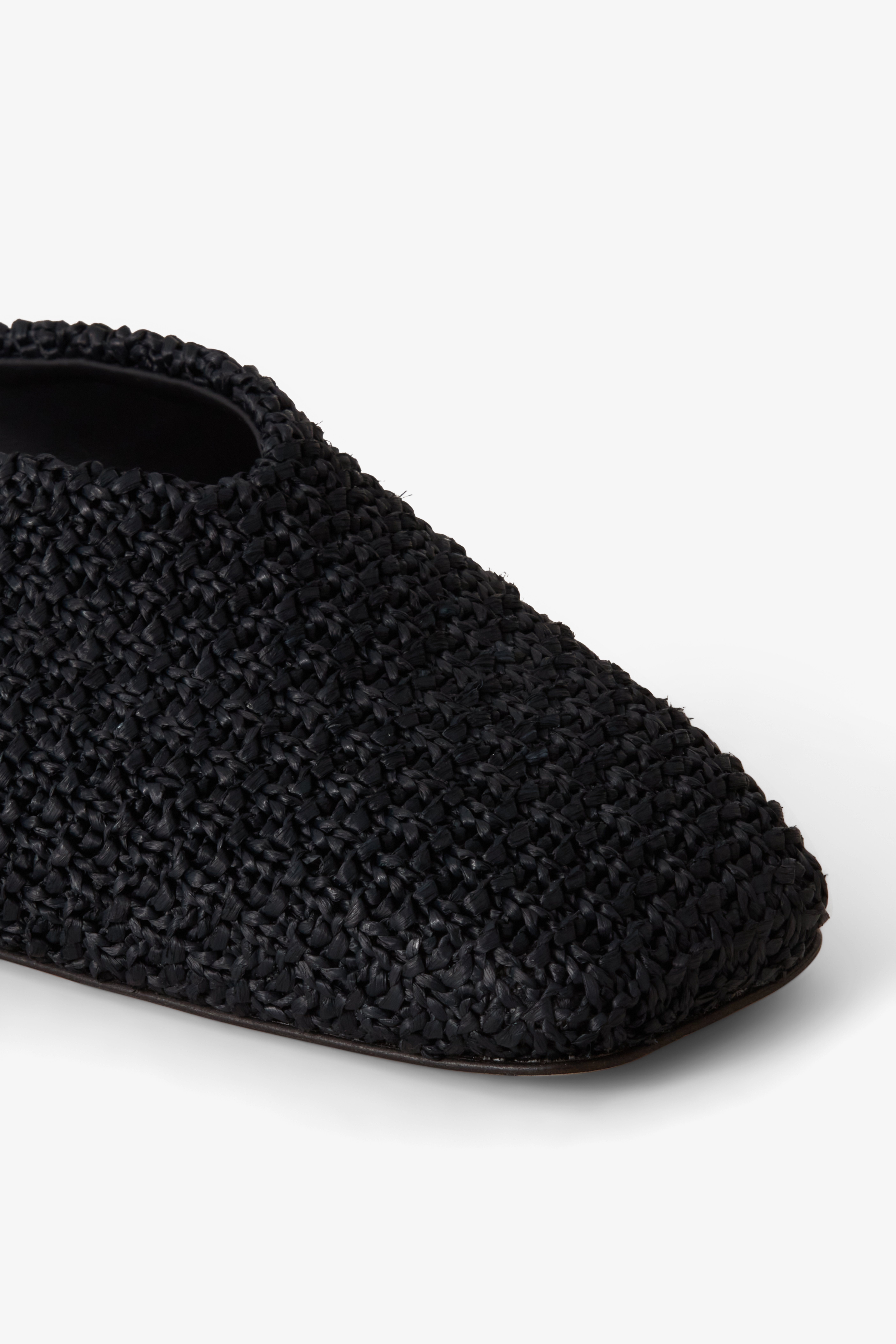 House Of Dagmar Square Toe Slip Ins In Black
