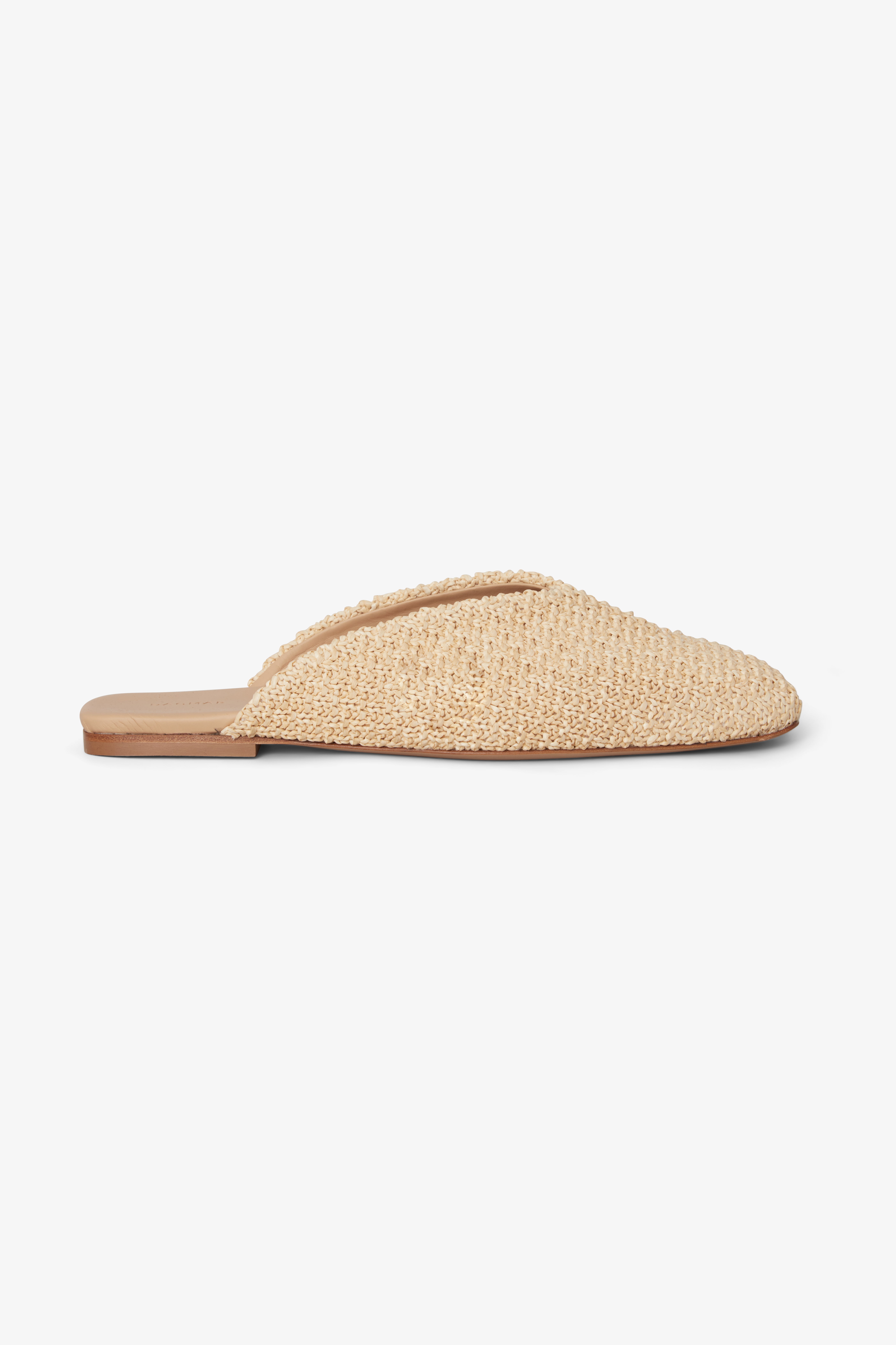 House Of Dagmar Square Toe Slip Ins In Natural Beige