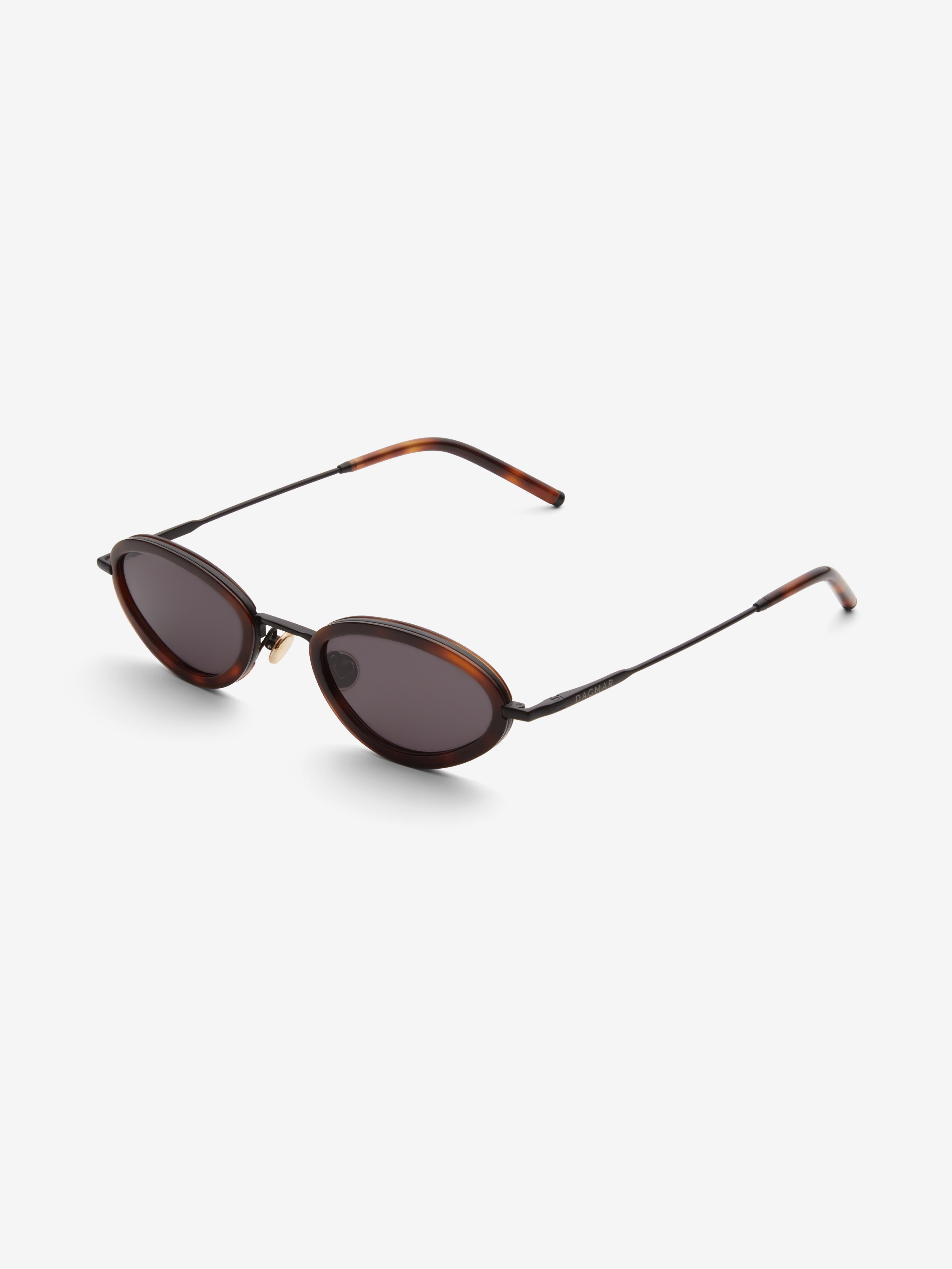 House Of Dagmar Oval Sunglasses In Havana