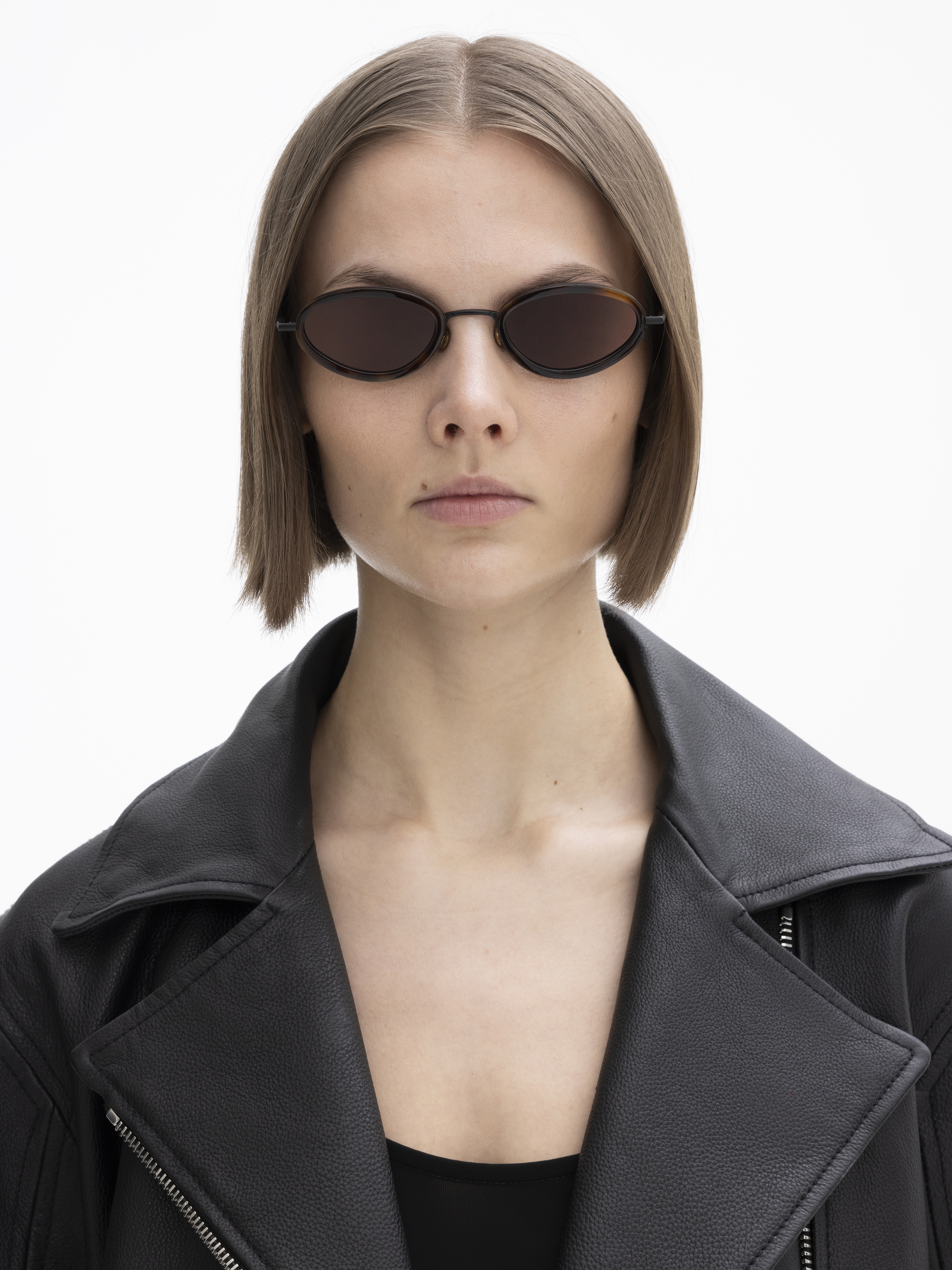 House Of Dagmar Oval Sunglasses In Havana
