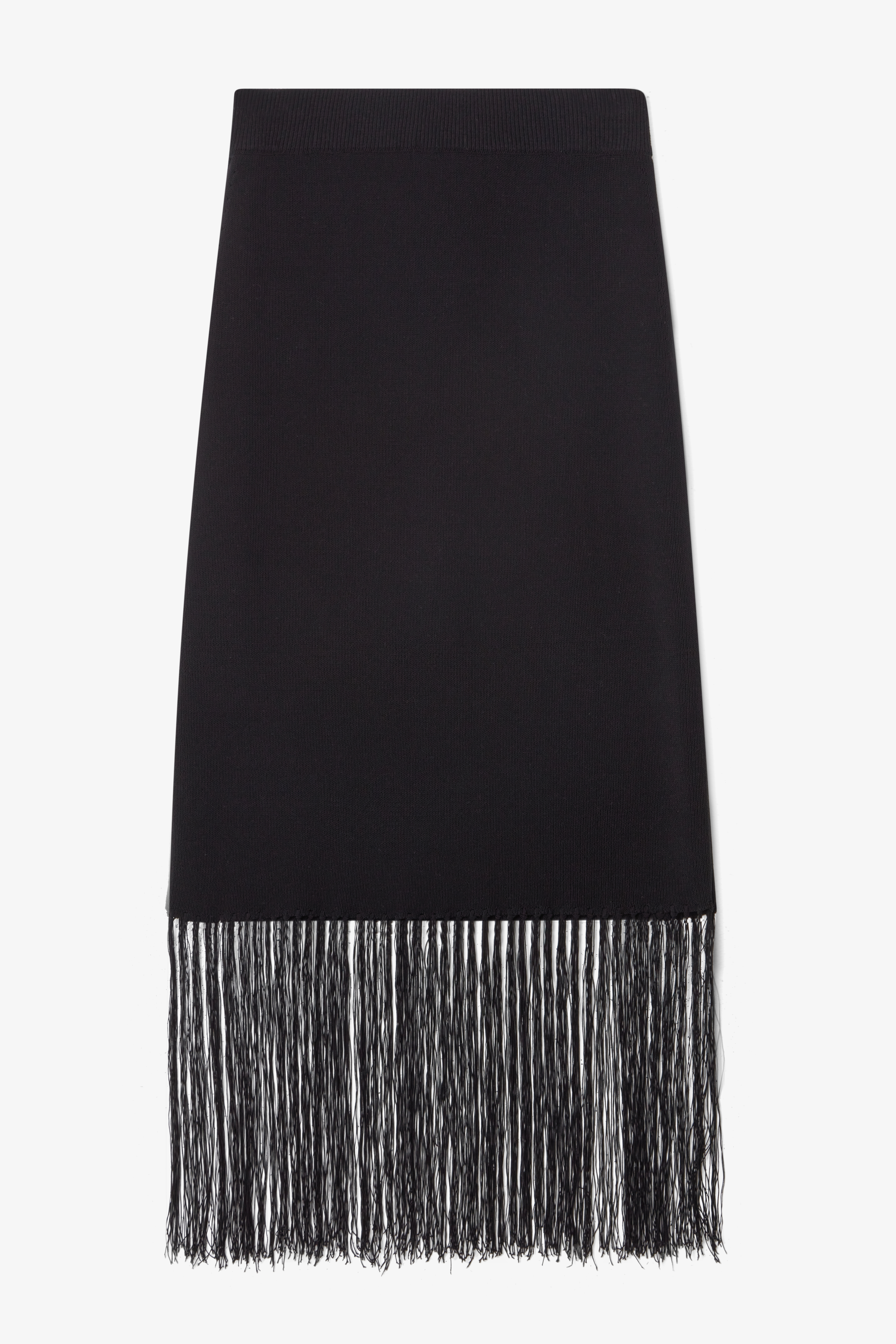 House Of Dagmar Fringe Skirt In Black