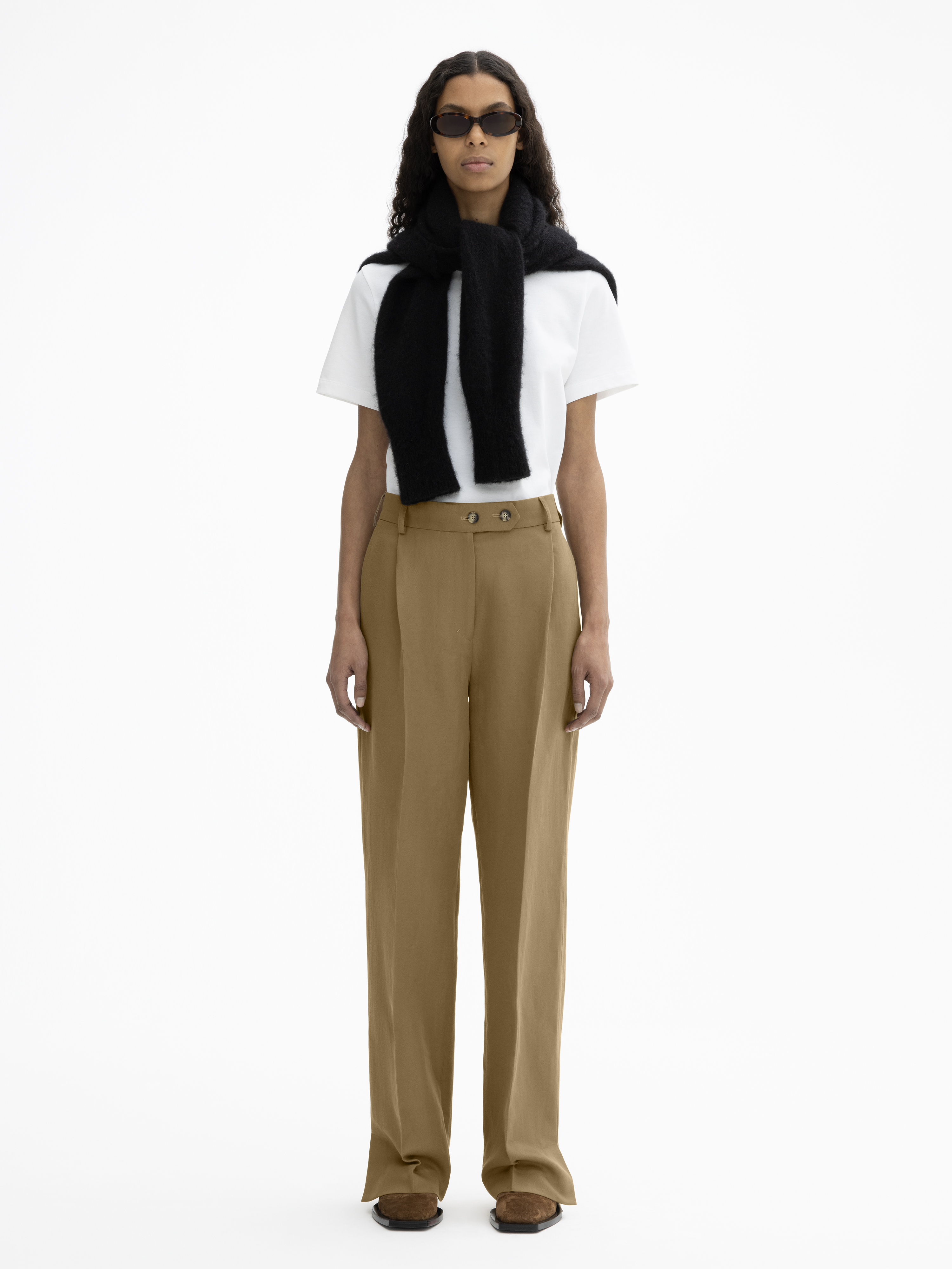 Pleated Trousers - Warm Taupe