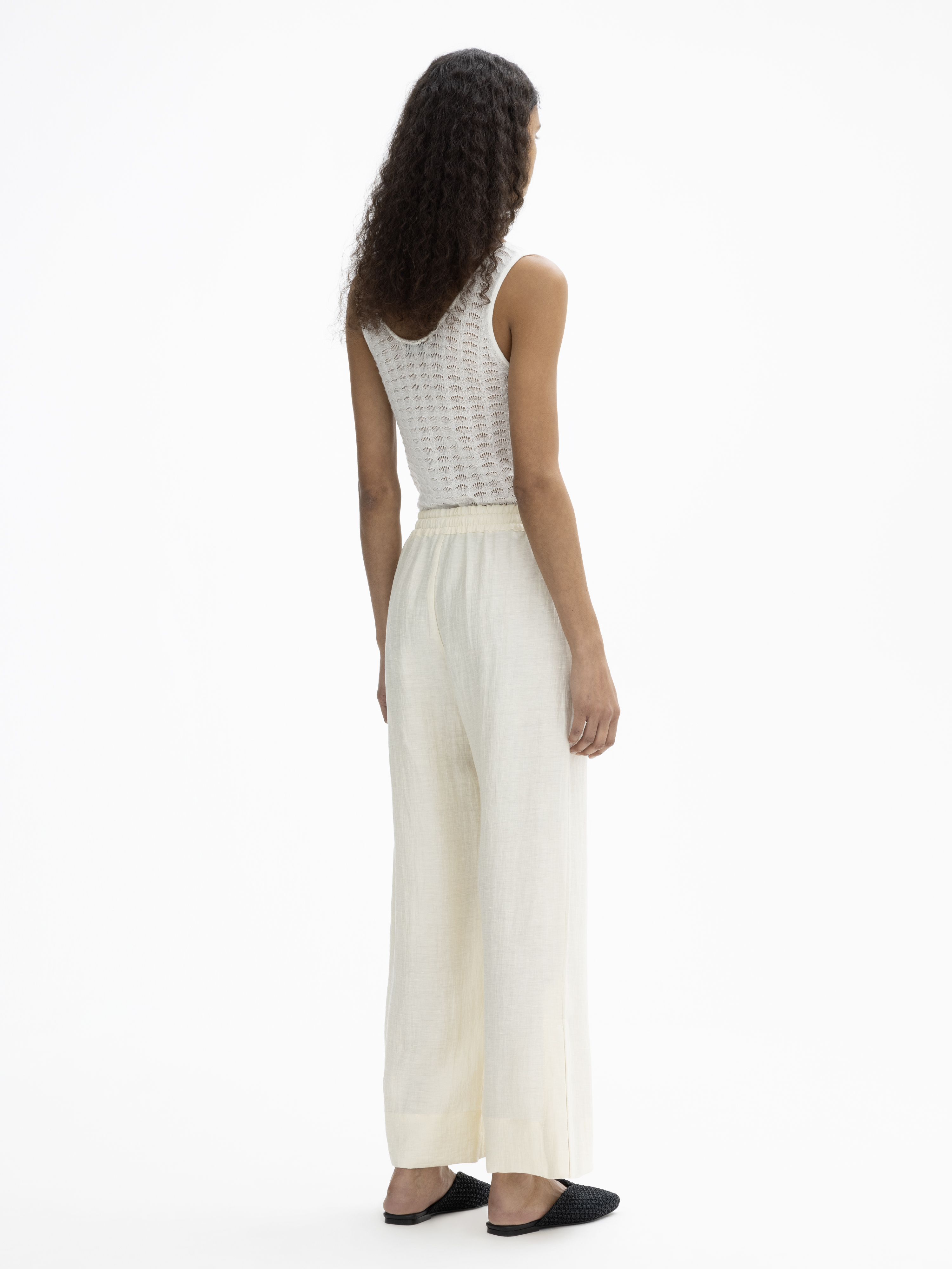 Shop House Of Dagmar Drawstring Trousers In Vanilla White