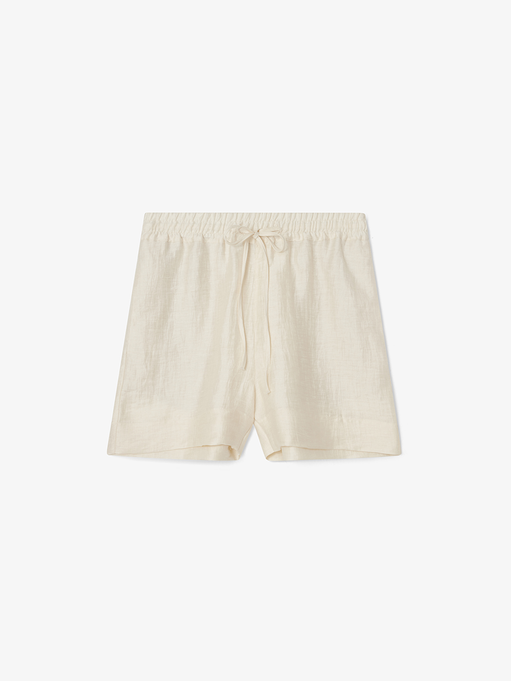 House Of Dagmar Drawstring Shorts In Vanilla White