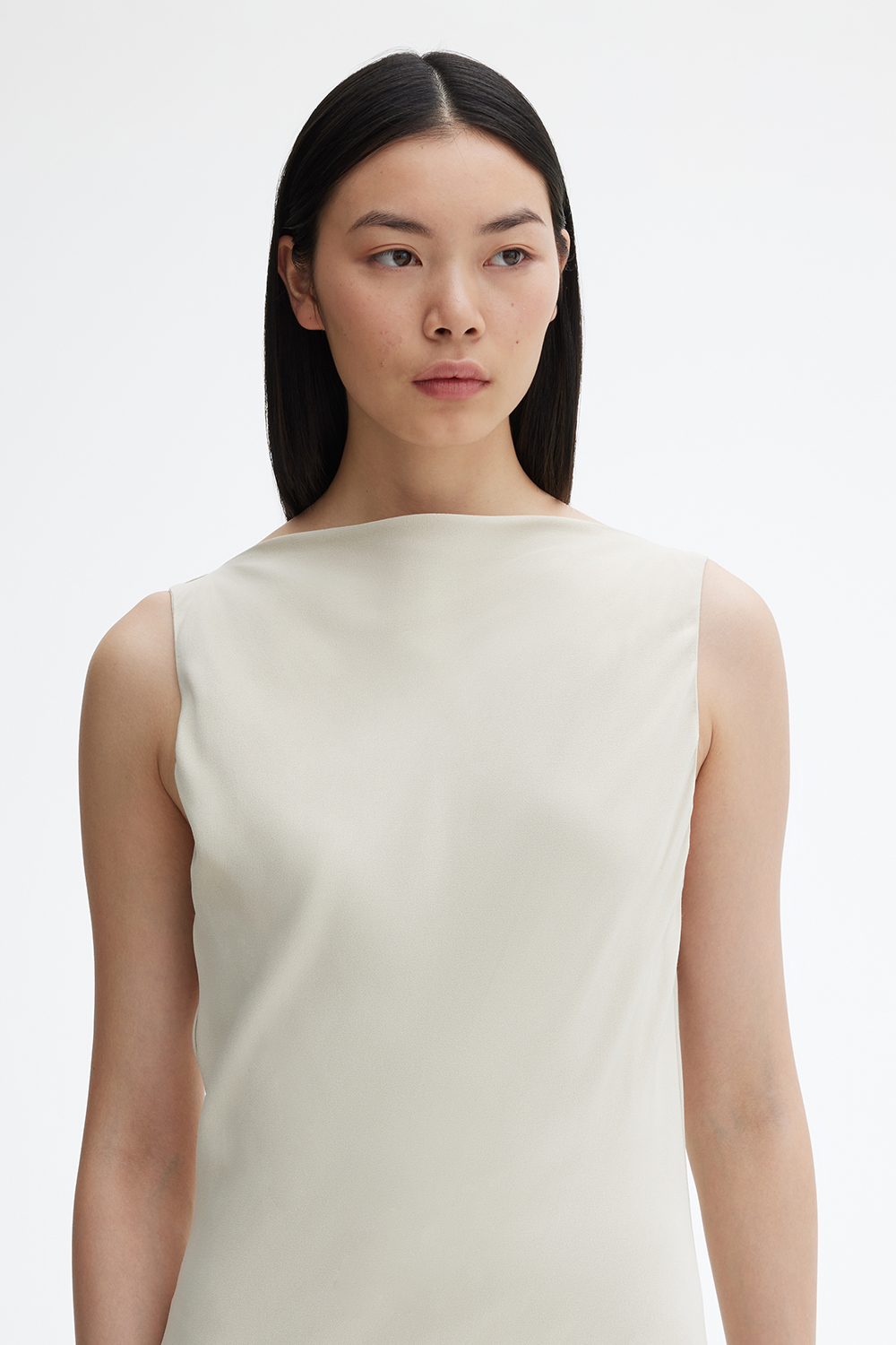 Shop House Of Dagmar Bias Cut Dress In Pearl Grey