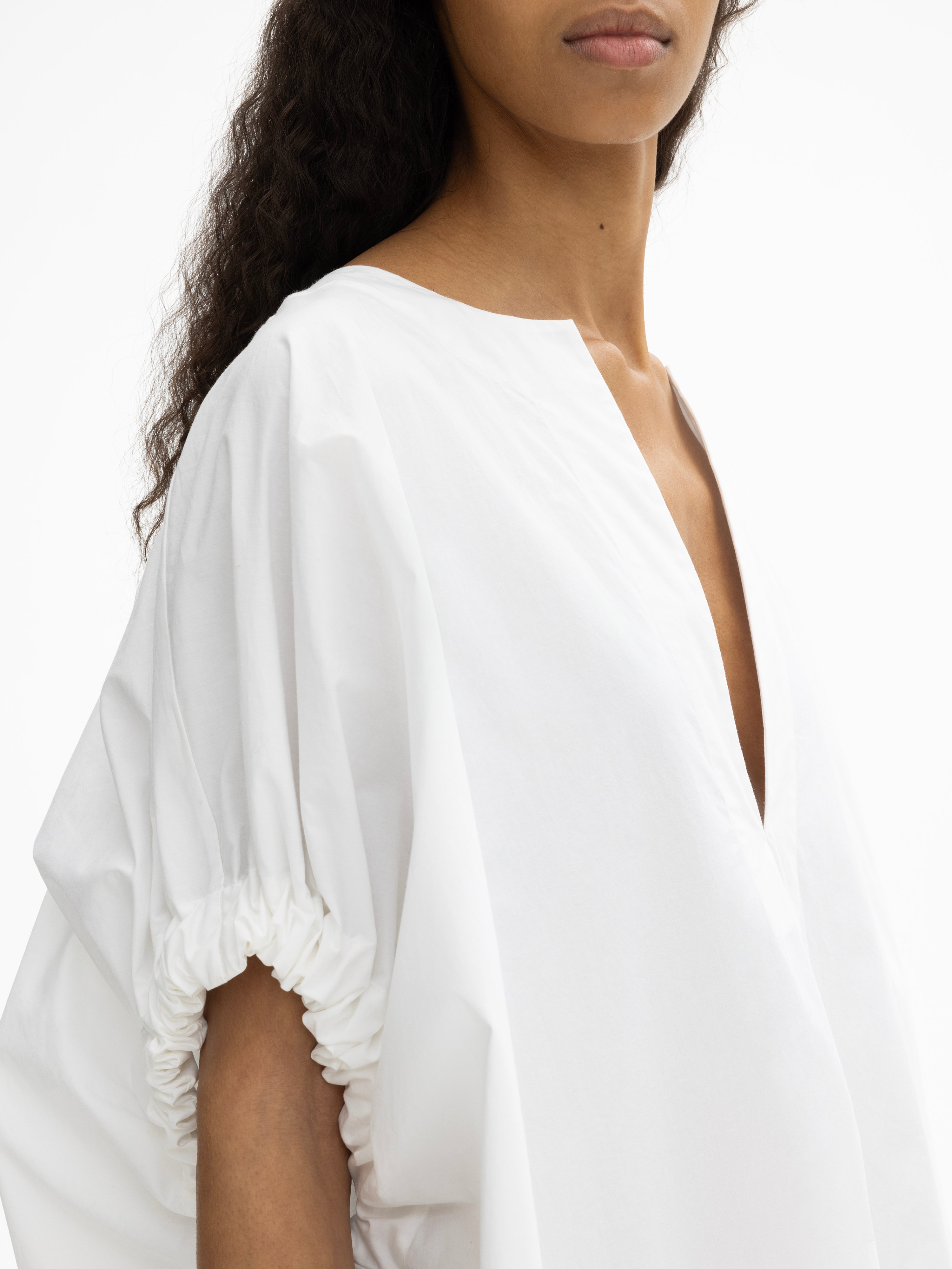 House Of Dagmar Rouched Dress In White
