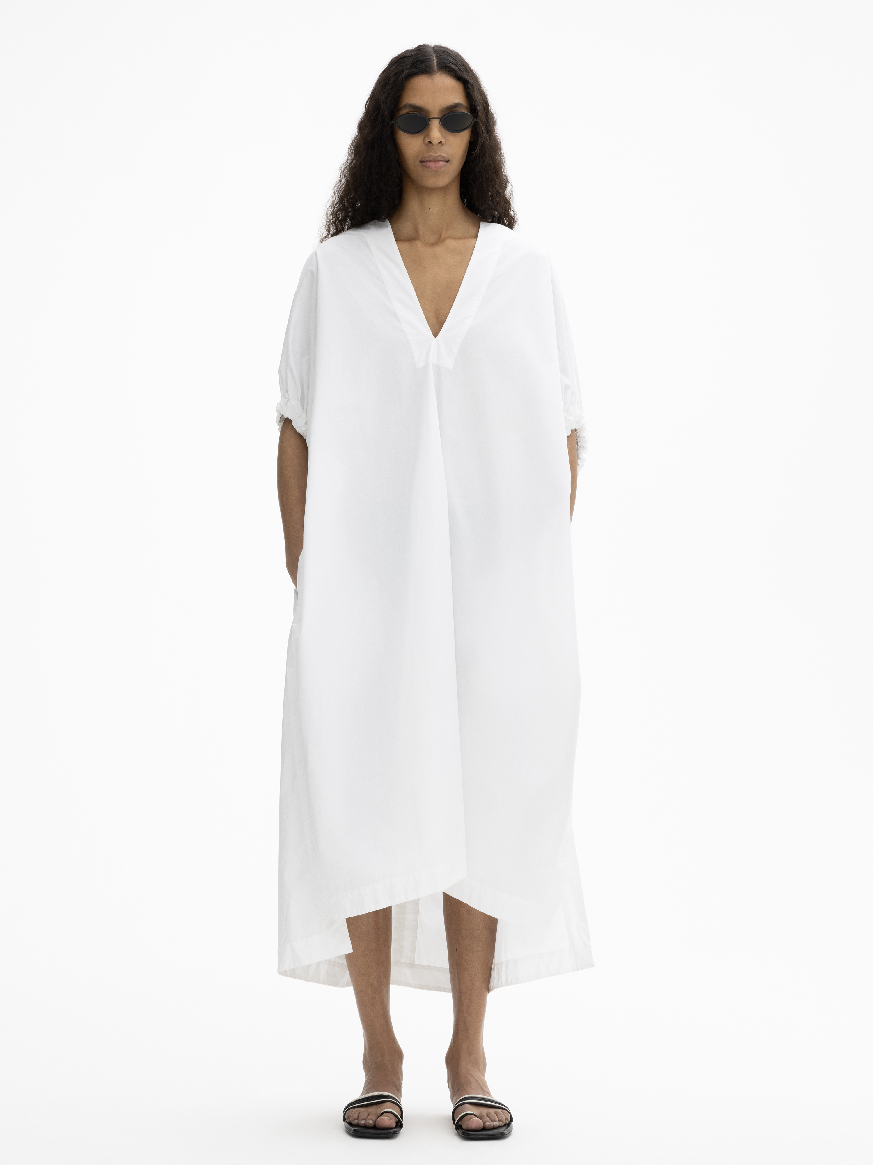 House Of Dagmar Rouched Dress In White