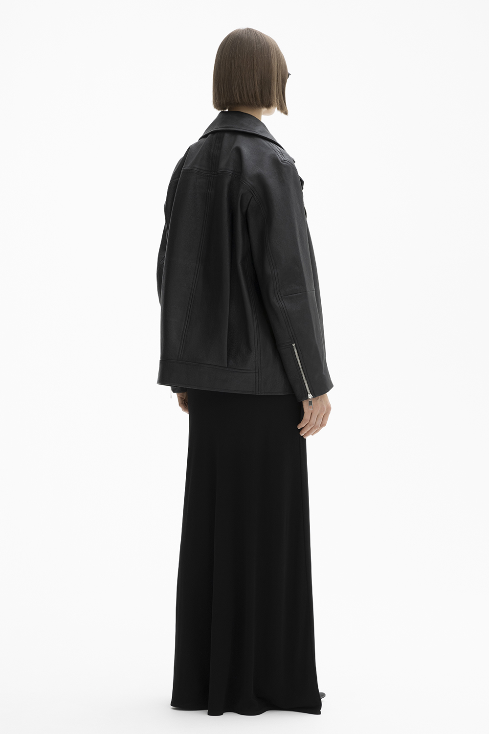 DAGMAR ブラック レザー ファー付きジャケット DIDDI MODA ファー付きラペルブラックレザージャケット – 個性的