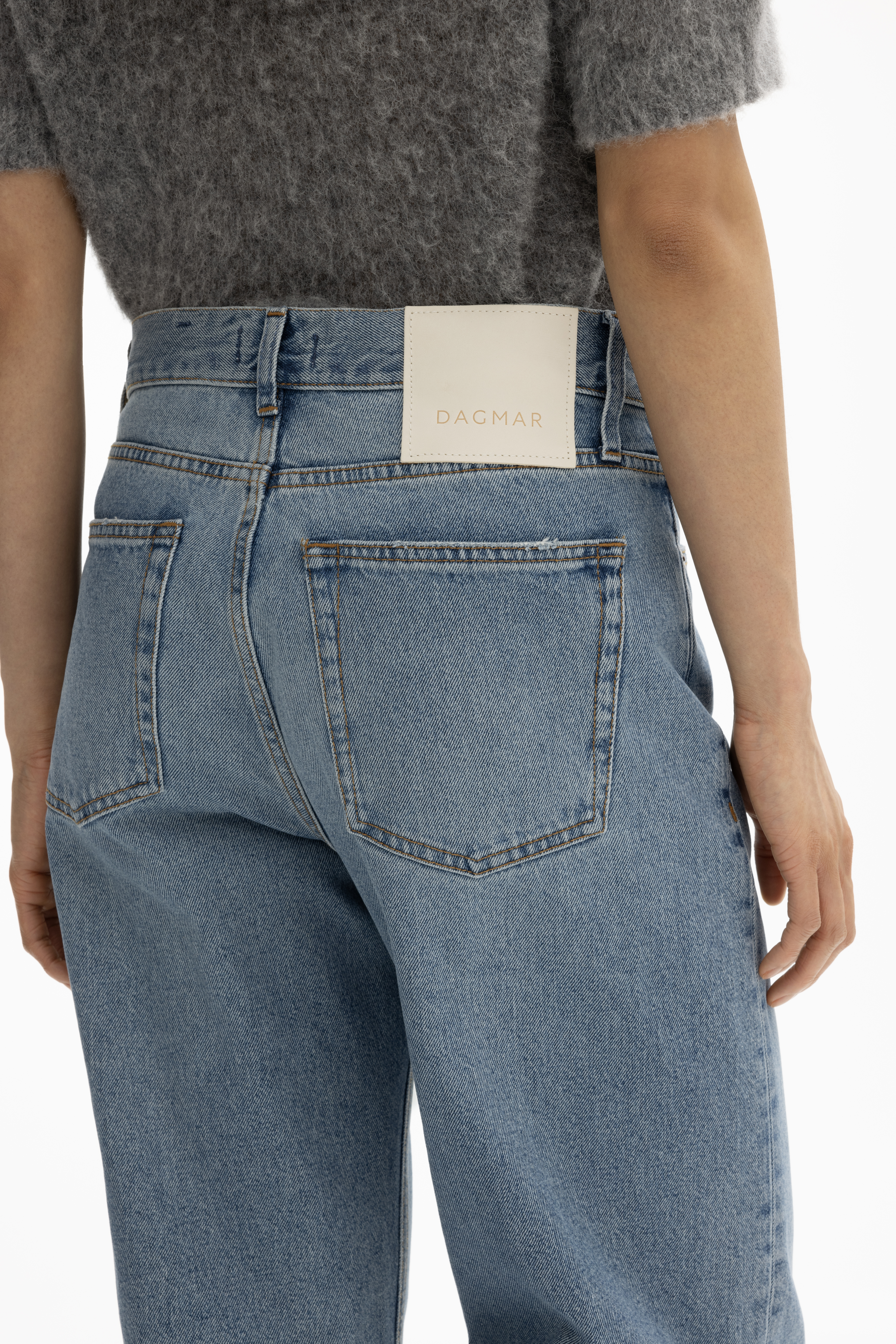 House Of Dagmar Loose Fit Denim In Light Blue