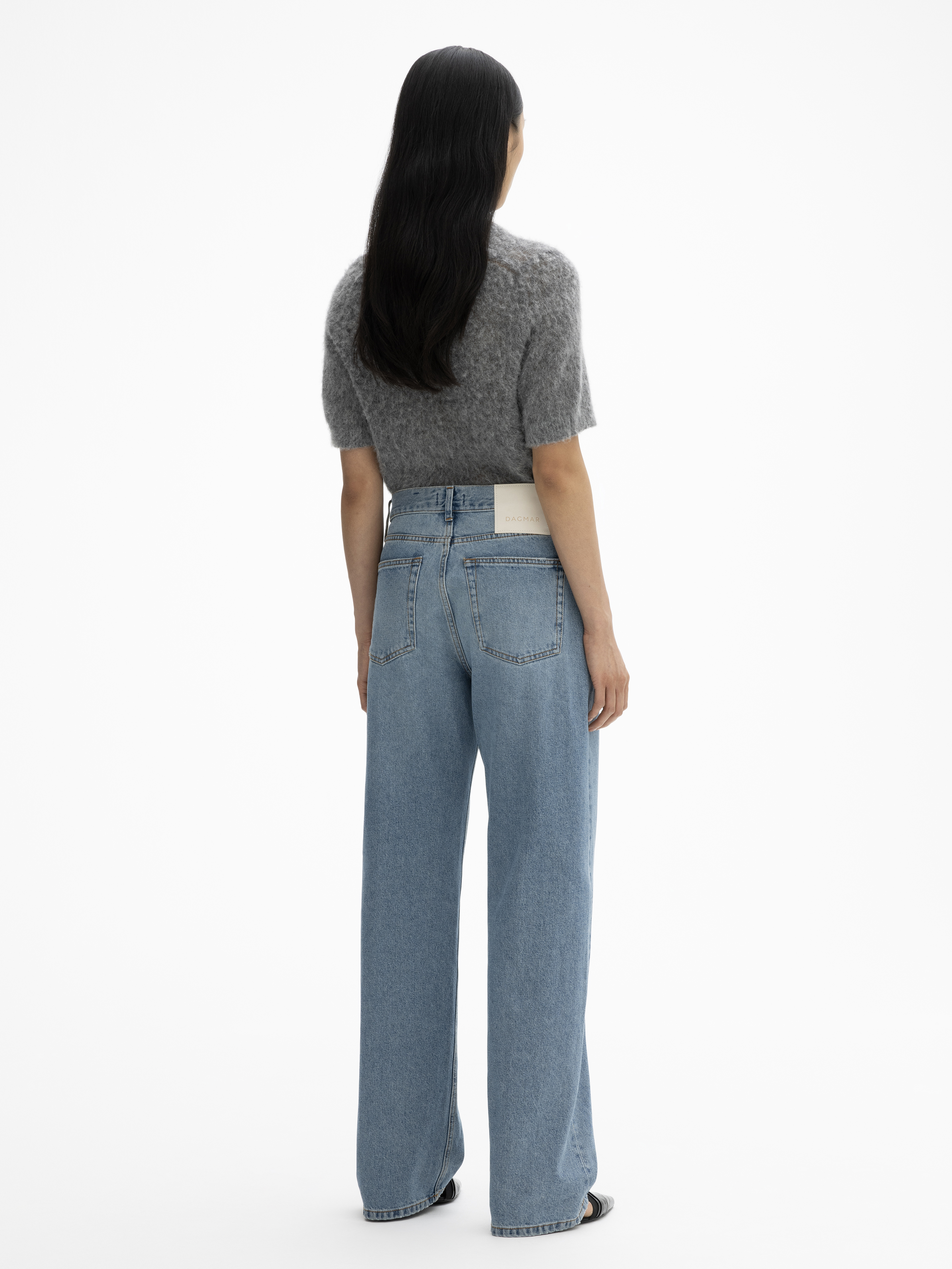 Shop House Of Dagmar Loose Fit Denim In Light Blue