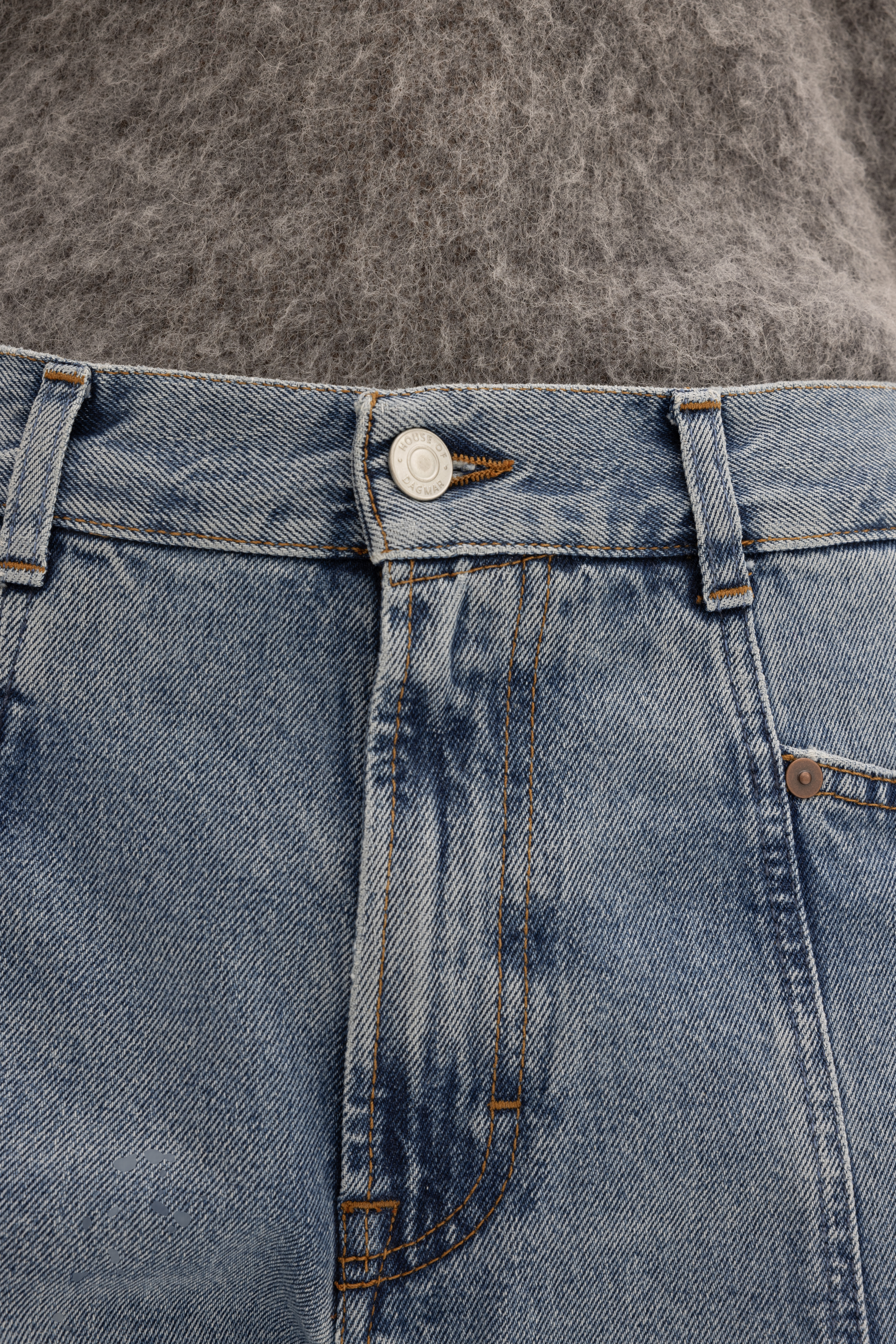 House Of Dagmar Loose Fit Denim In Light Blue