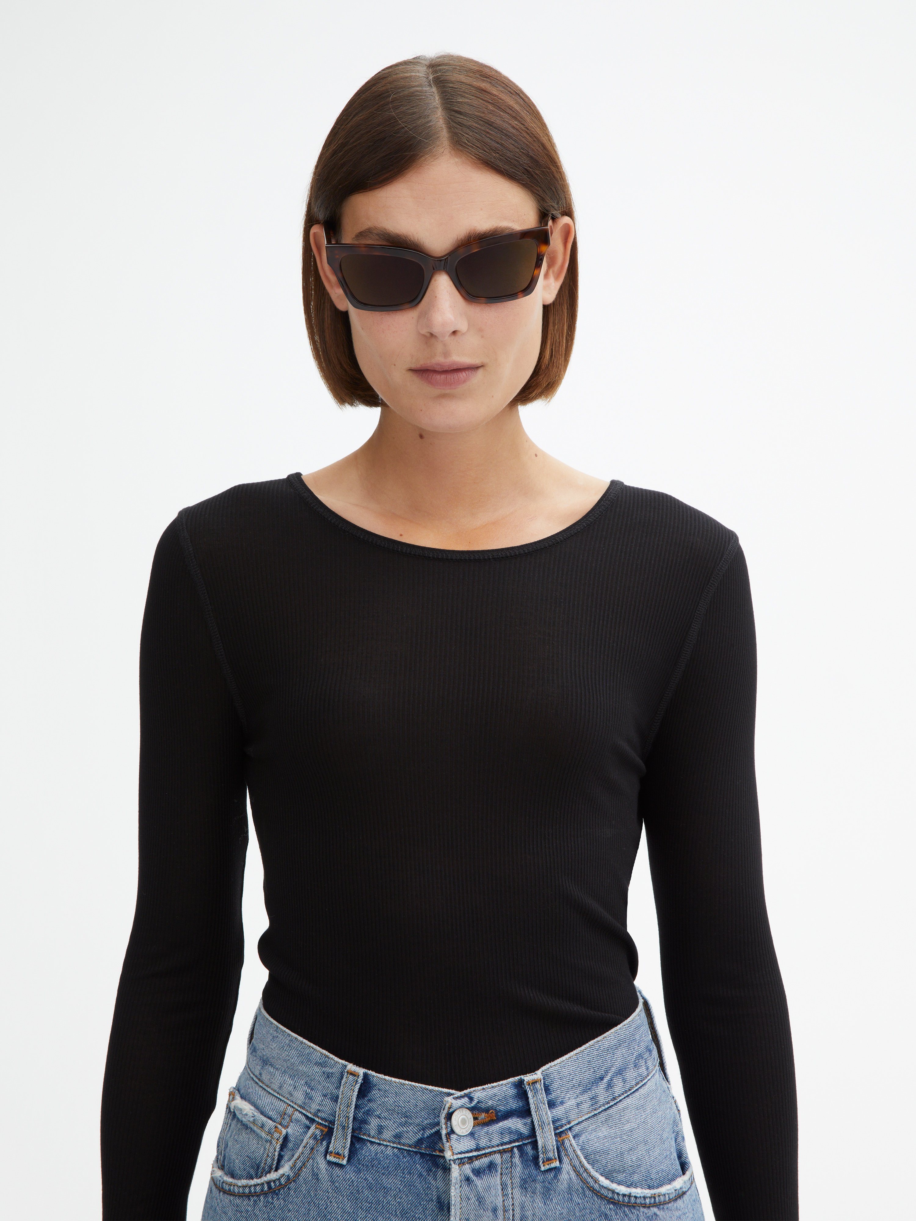 House Of Dagmar Lyocell Long Sleeve In Black