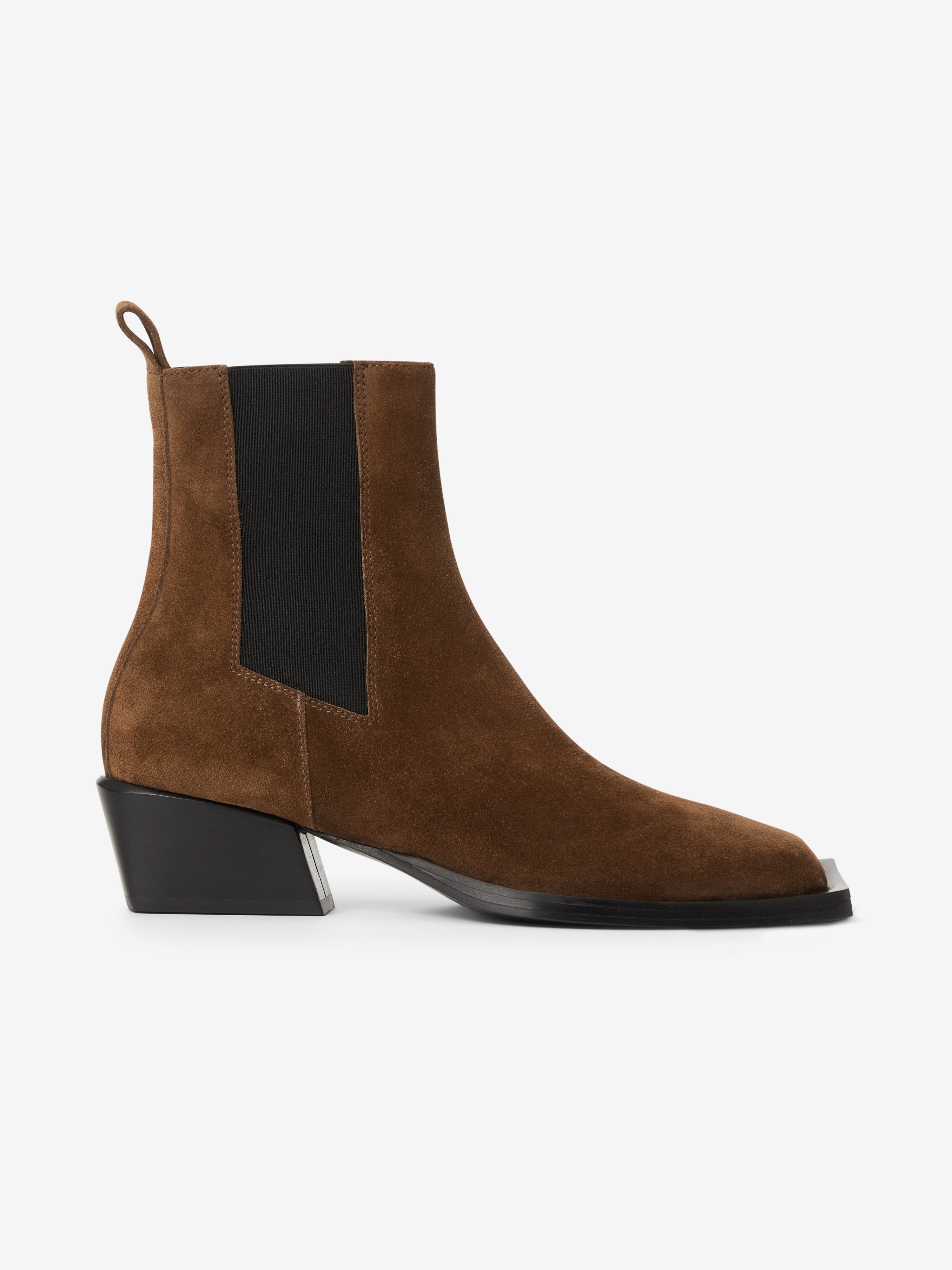 House Of Dagmar Suede Leather Boots In Tobacco Brown