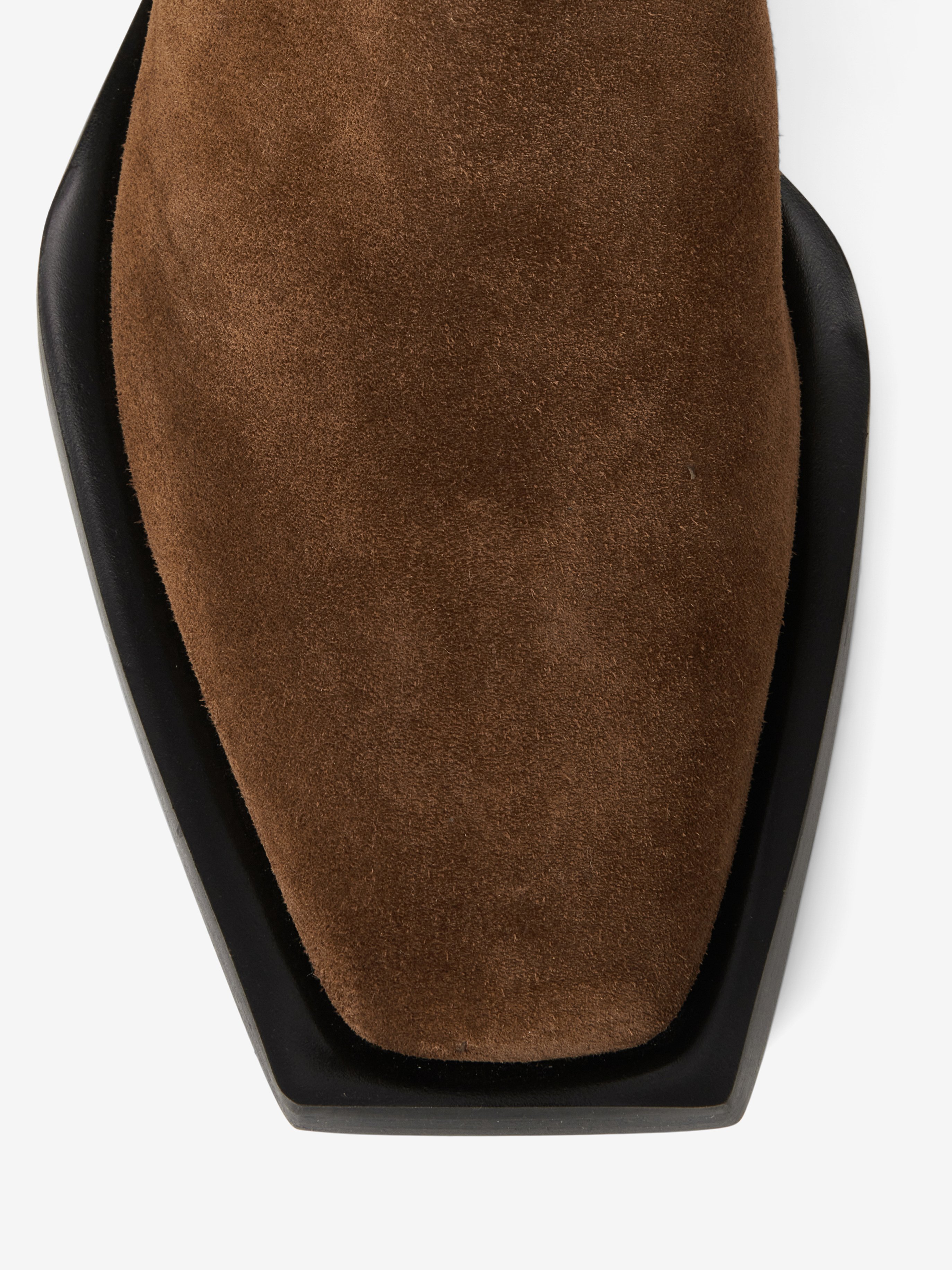 House Of Dagmar Suede Leather Boots In Tobacco Brown
