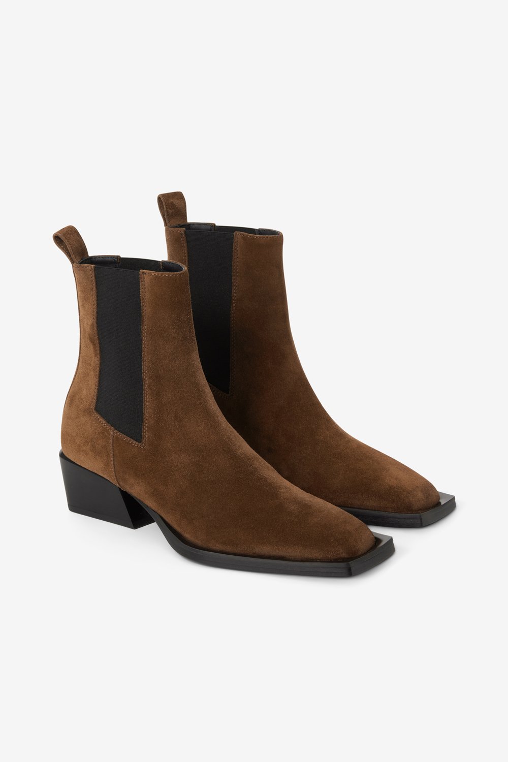 House Of Dagmar Suede Leather Boots In Tobacco Brown