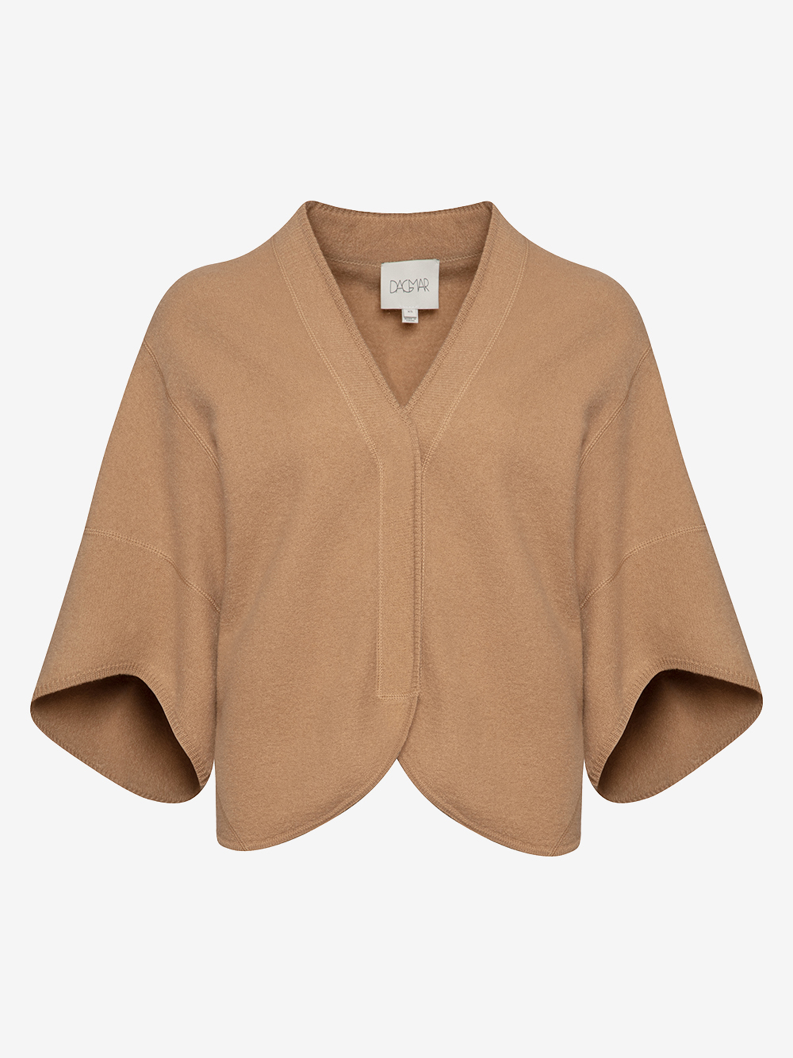 House Of Dagmar Short Wool Bea Cardigan In Camel
