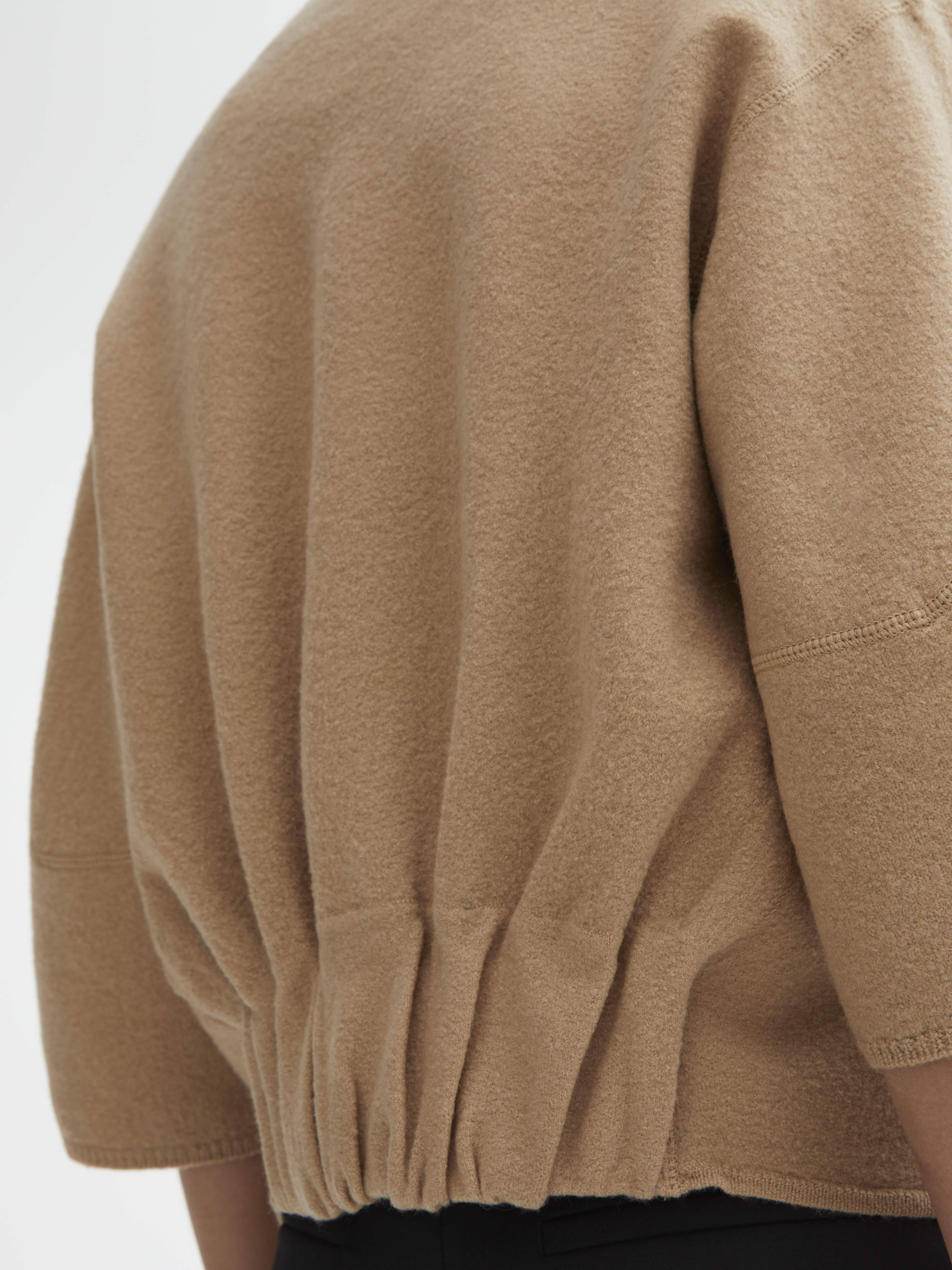House Of Dagmar Short Wool Bea Cardigan In Camel