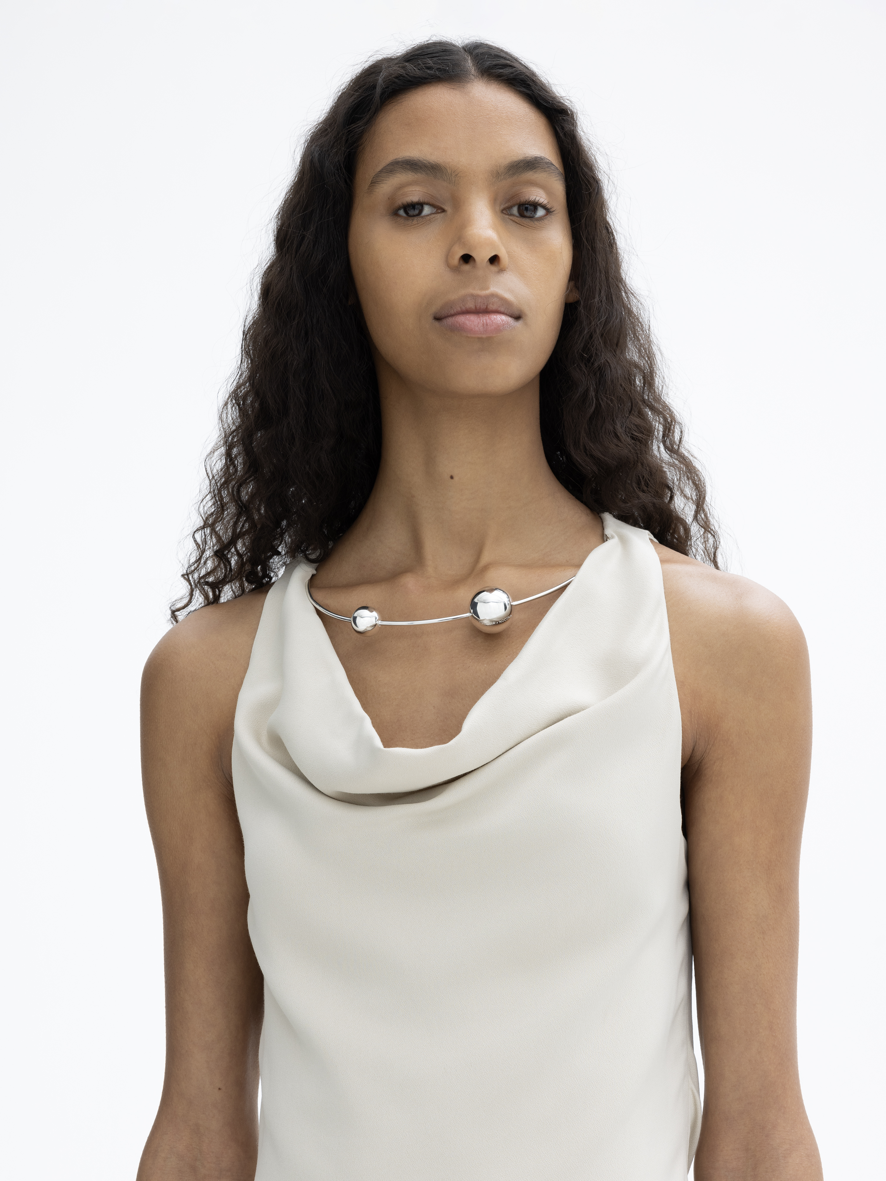 Shop House Of Dagmar Sphere Dress In Pearl Grey