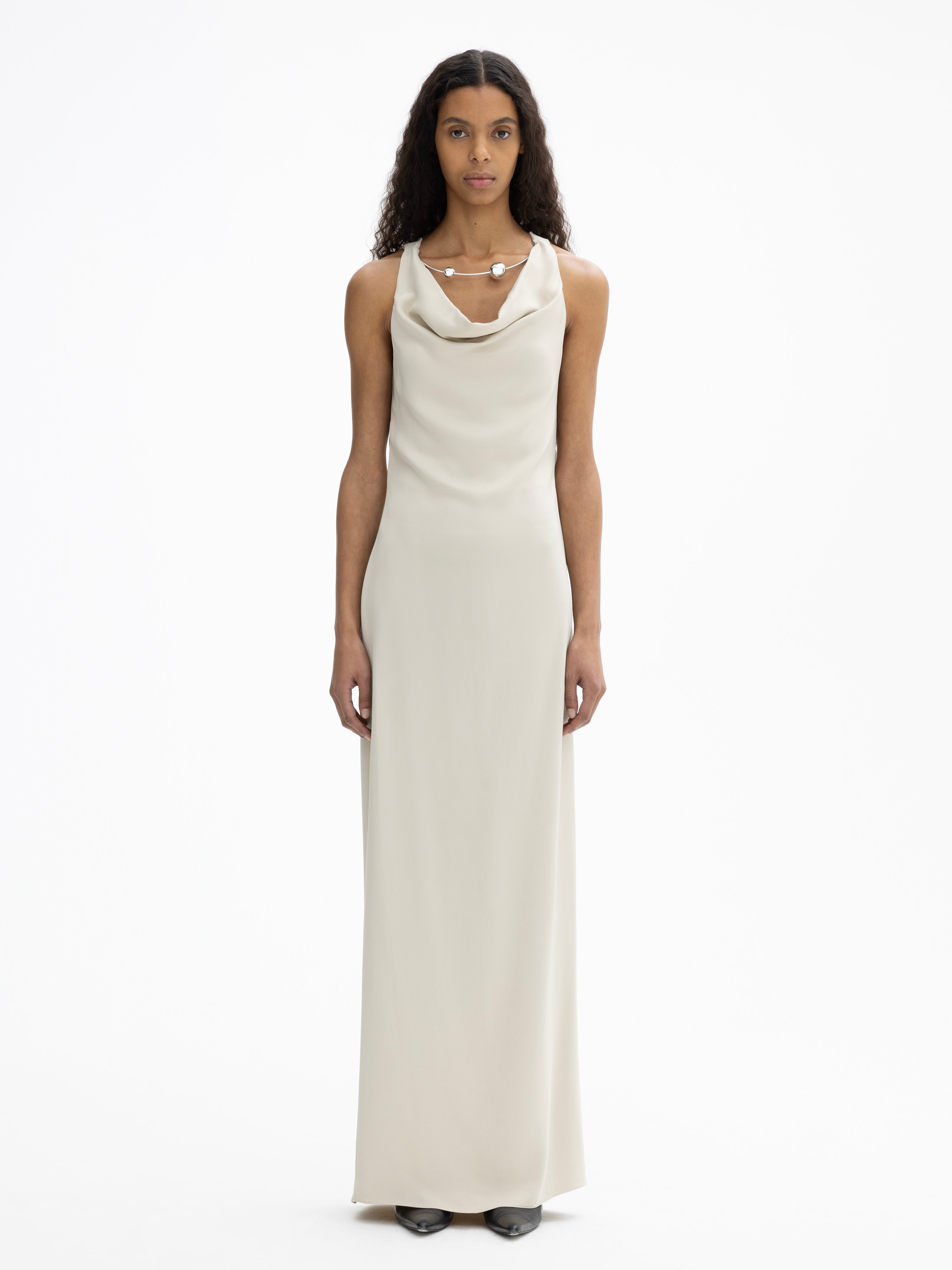 Shop House Of Dagmar Sphere Dress In Pearl Grey