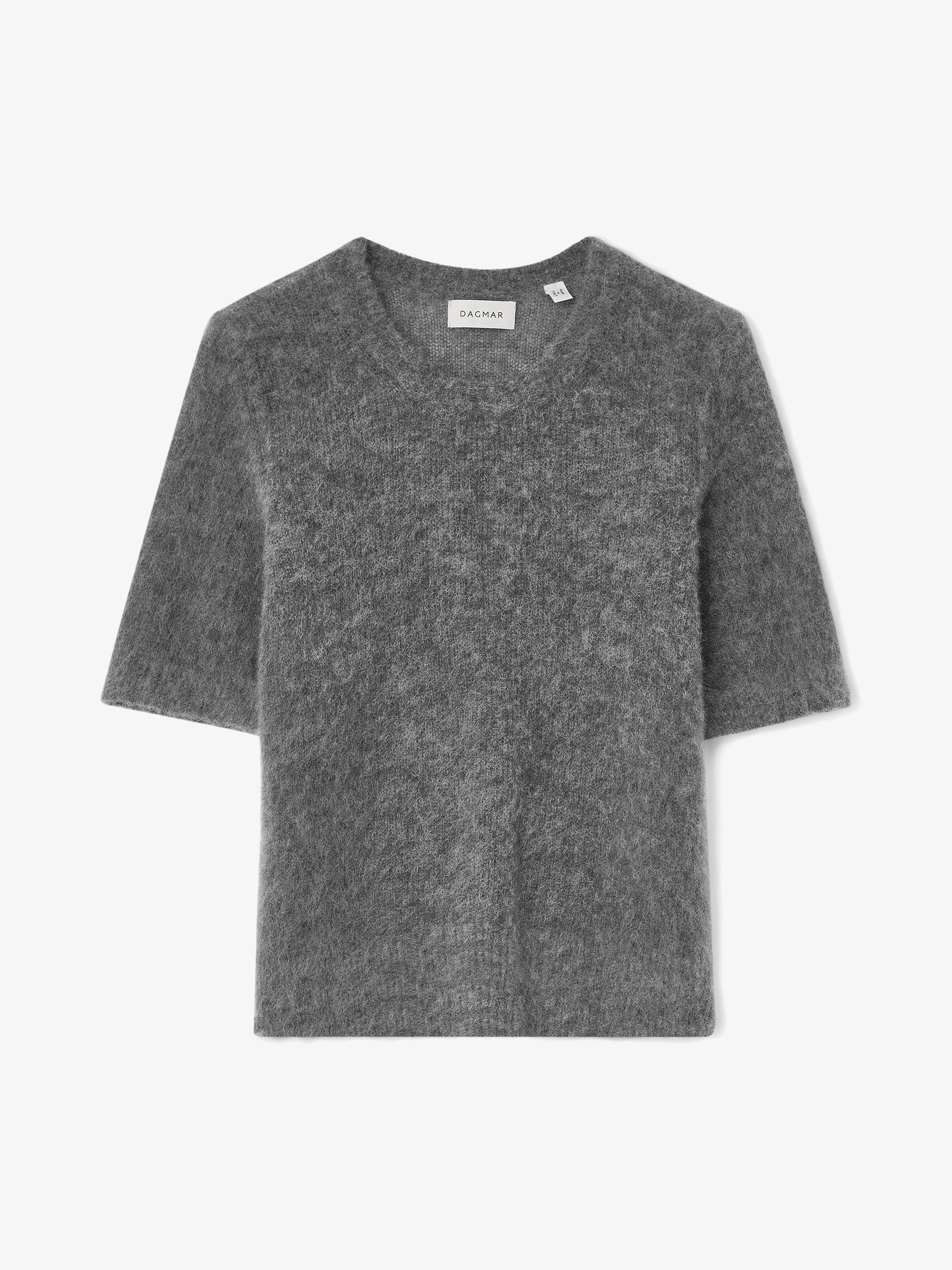 House Of Dagmar Brushed Alpaca Top In Dark Grey