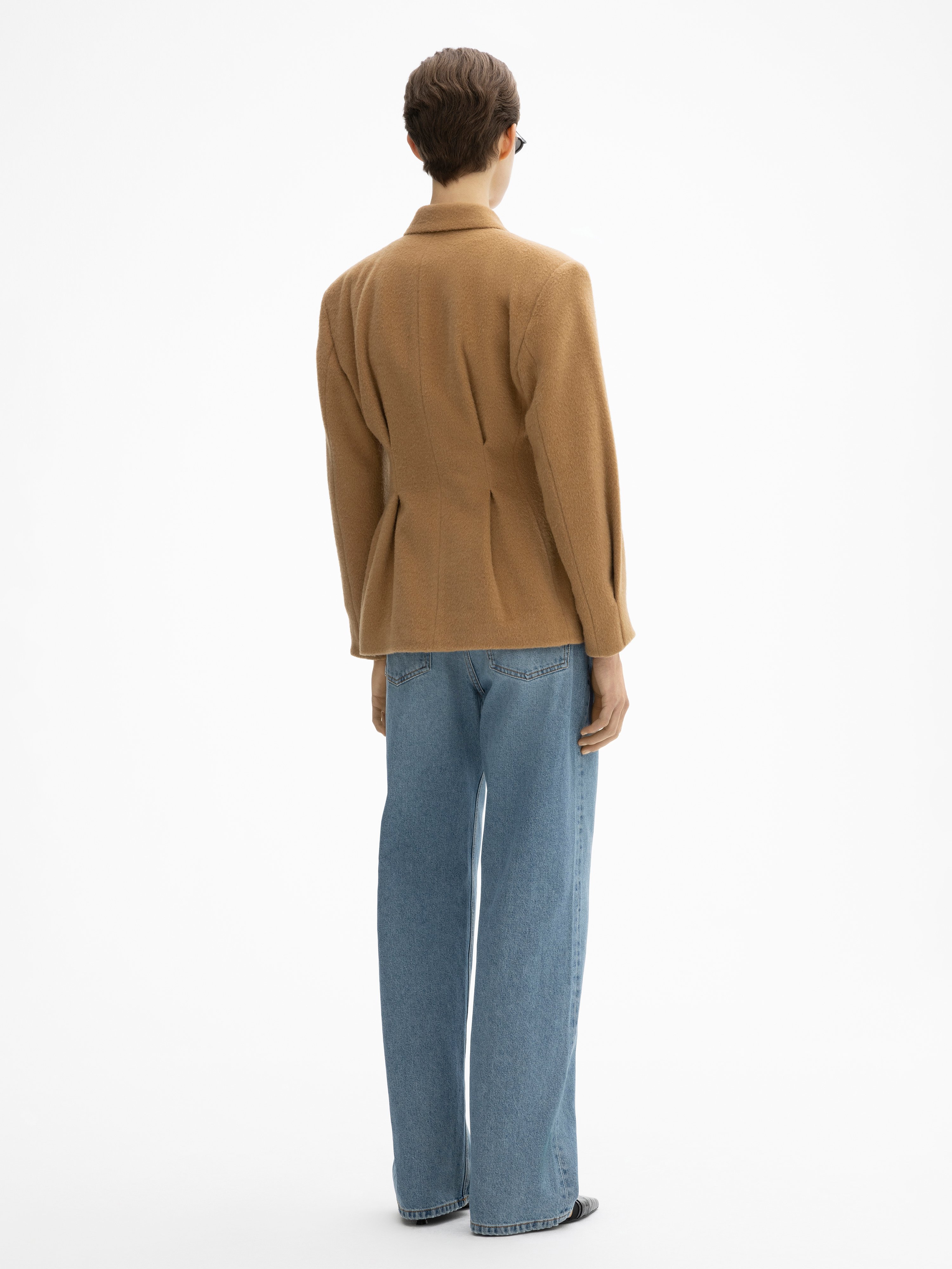 House Of Dagmar Cinched Blazer In Camel