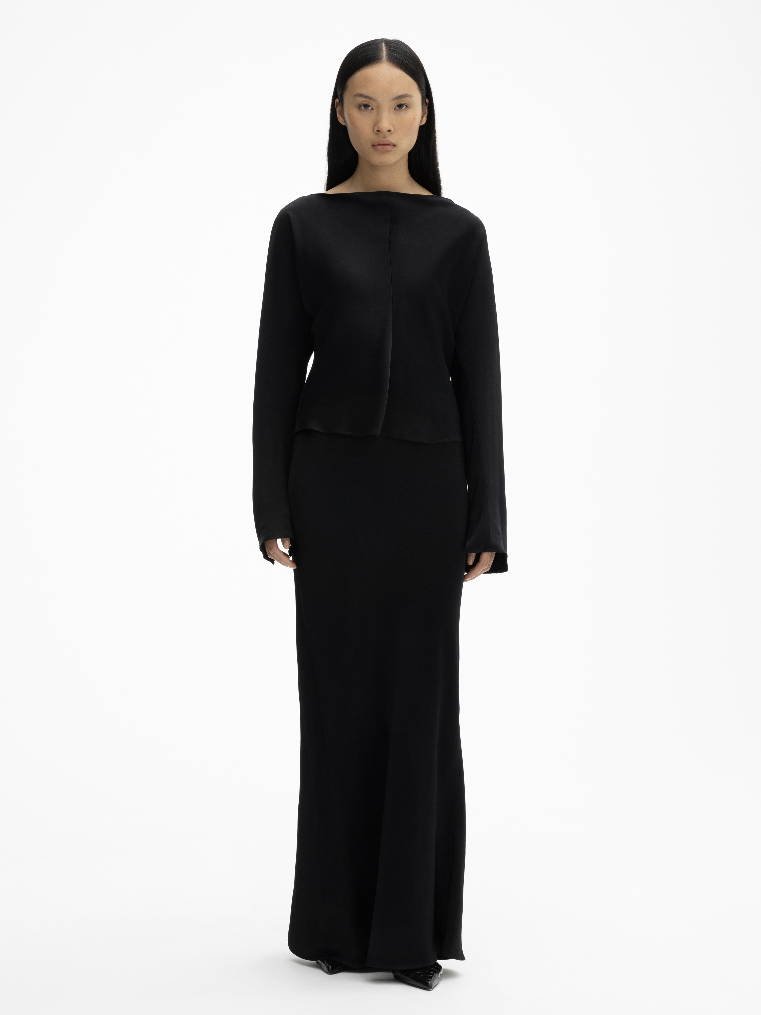 House Of Dagmar Bias Cut Top In Black