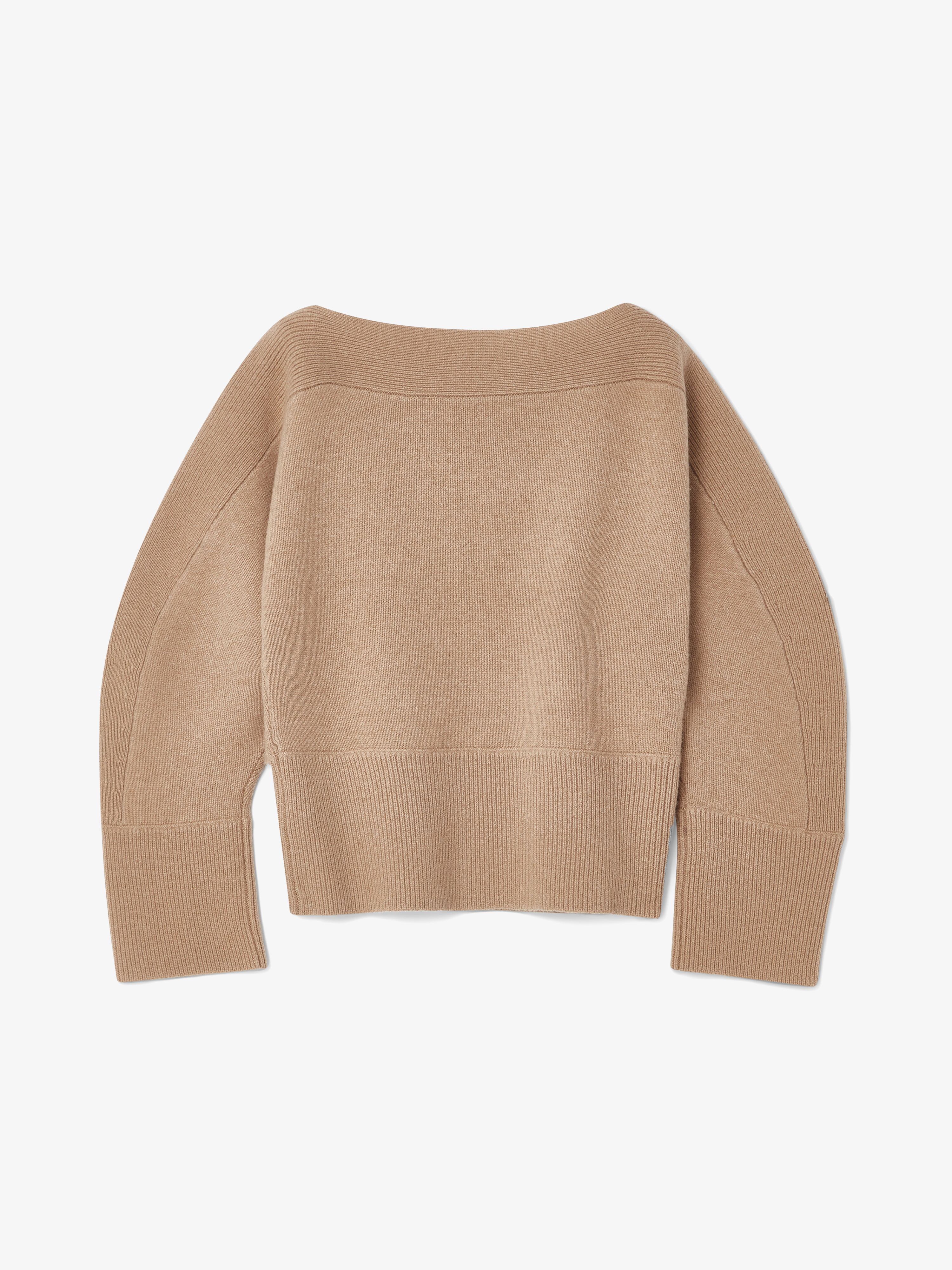 House Of Dagmar Curved Knit In Camel