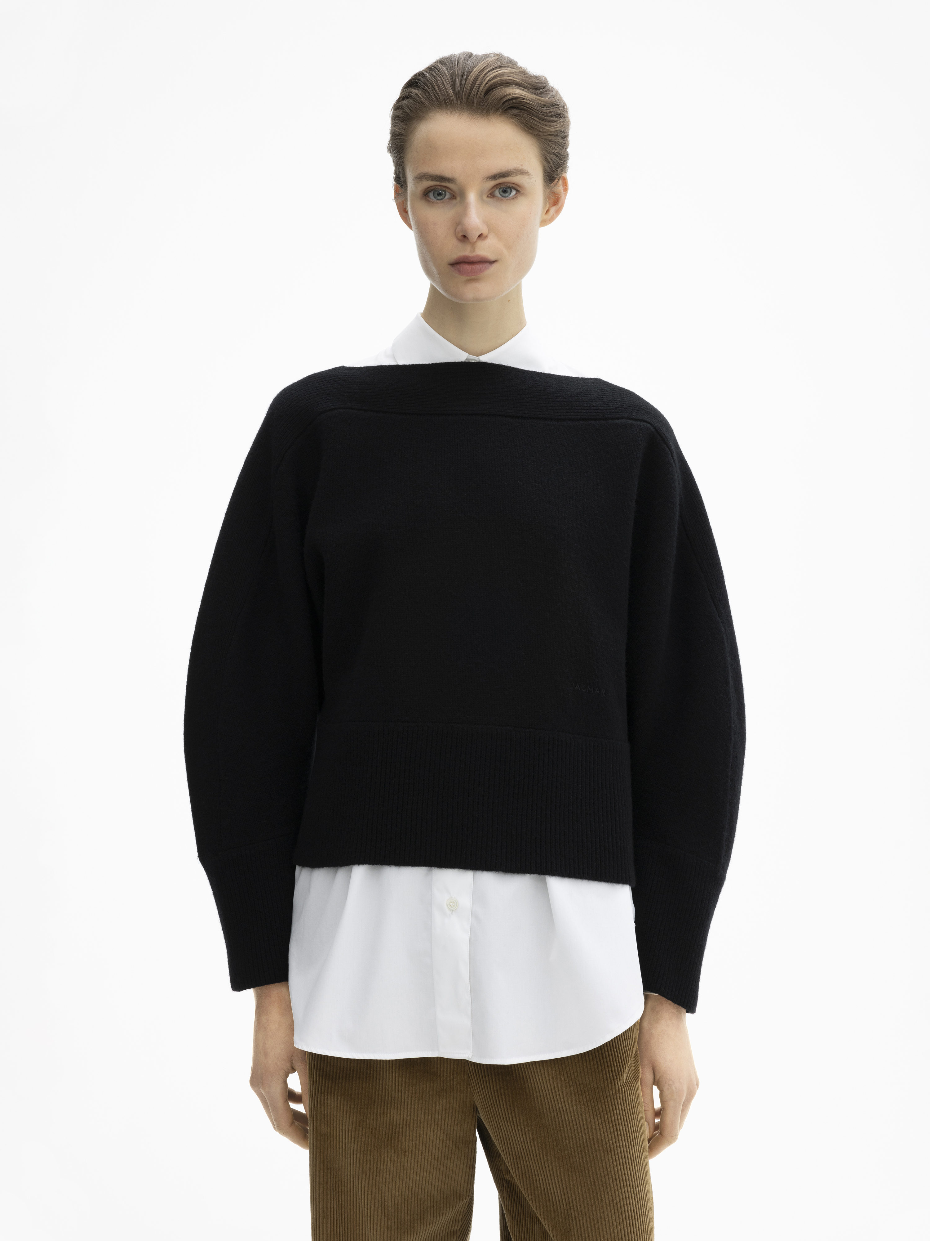 House Of Dagmar Curved Knit In Black