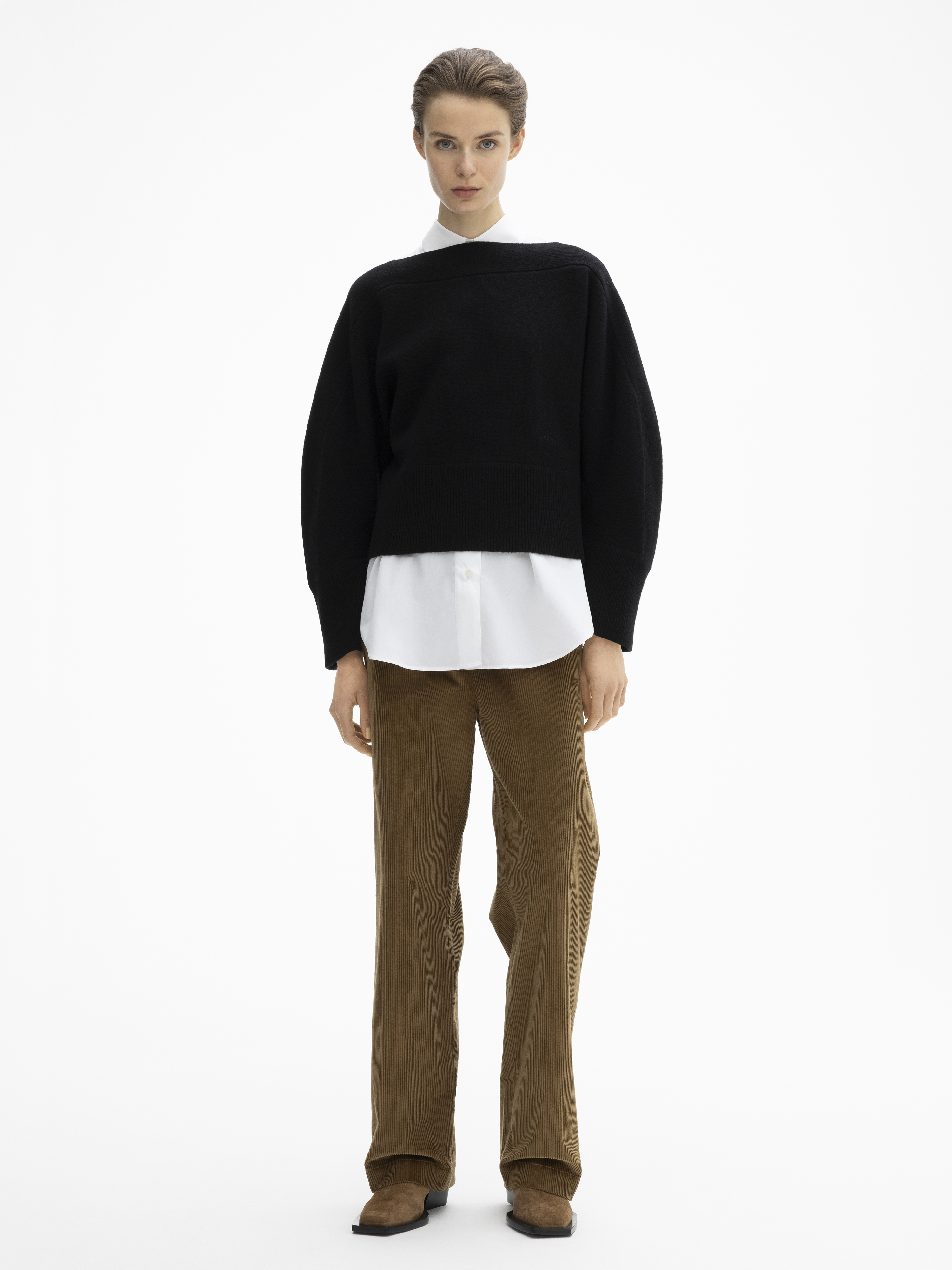 House Of Dagmar Curved Knit In Black