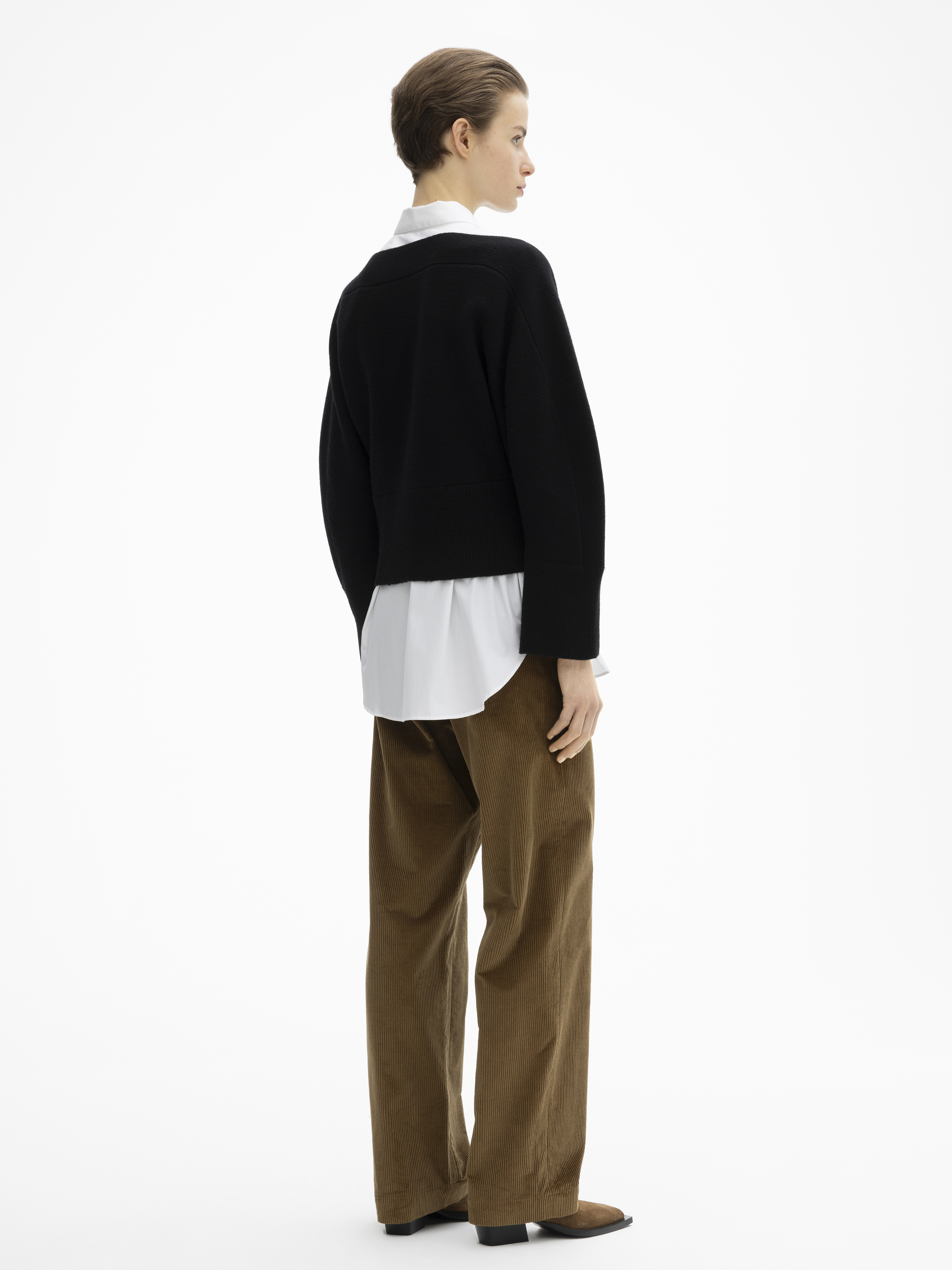 House Of Dagmar Curved Knit In Black