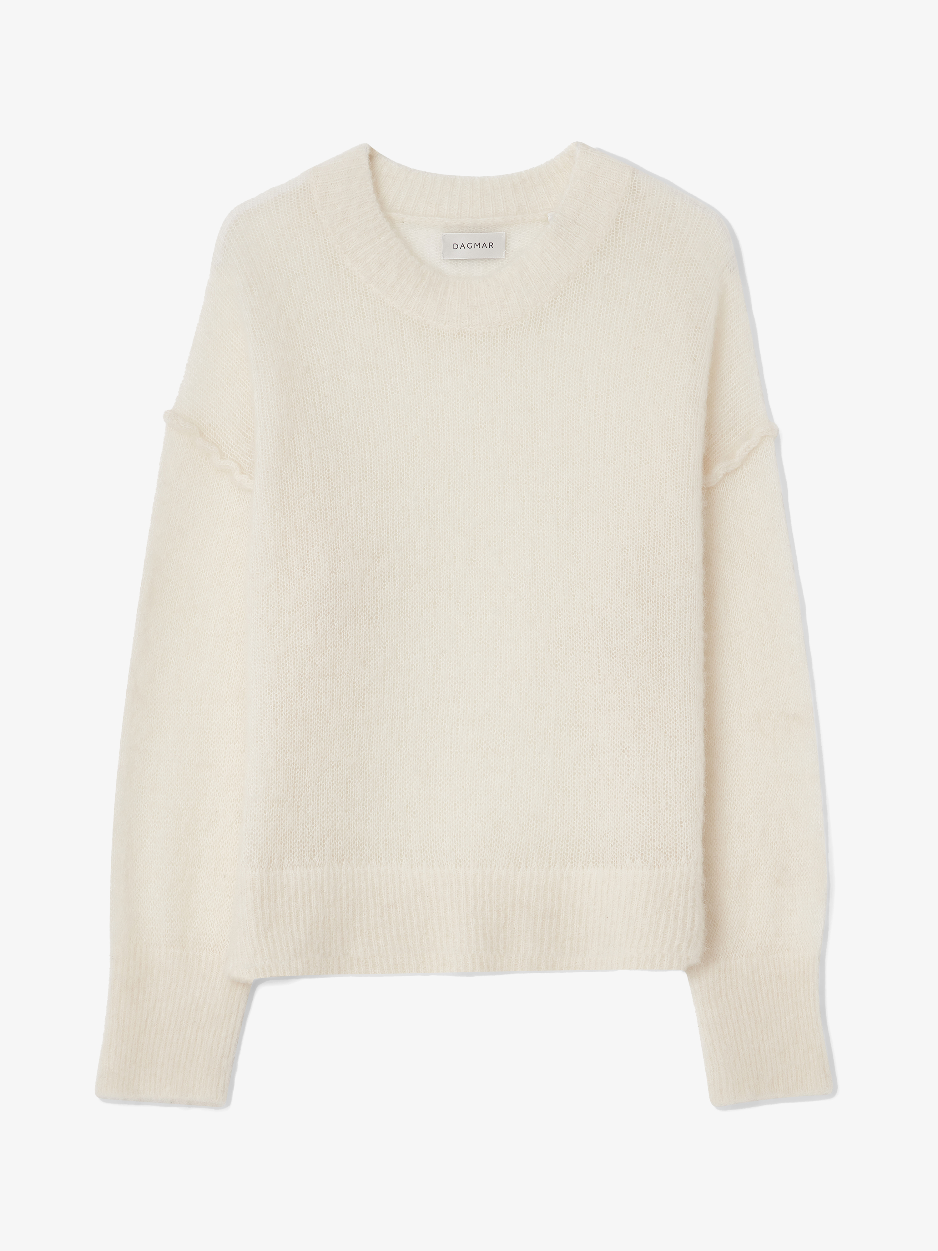 House Of Dagmar Brushed Alpaca Knit In Off White