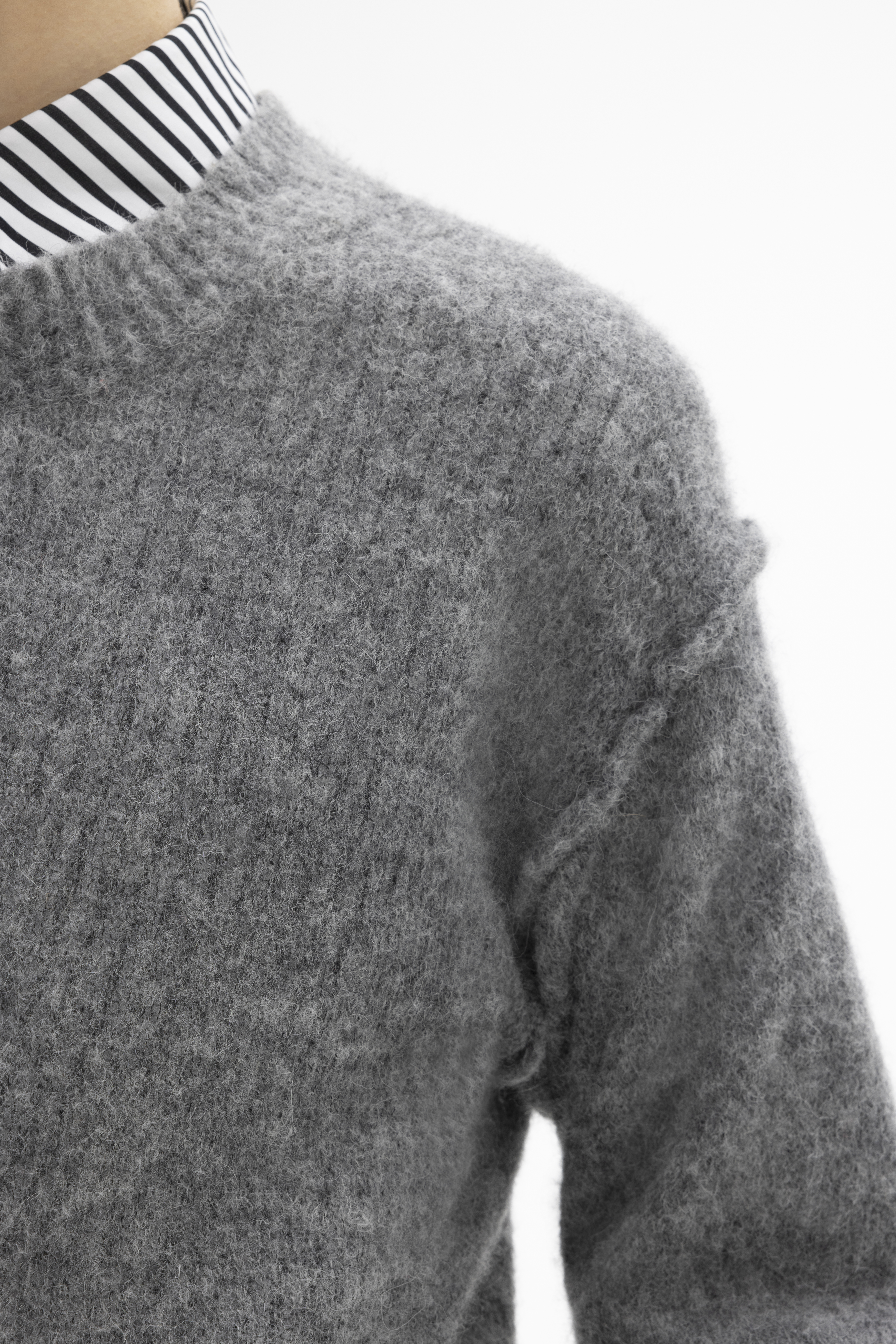 House Of Dagmar Brushed Alpaca Knit In Dark Grey
