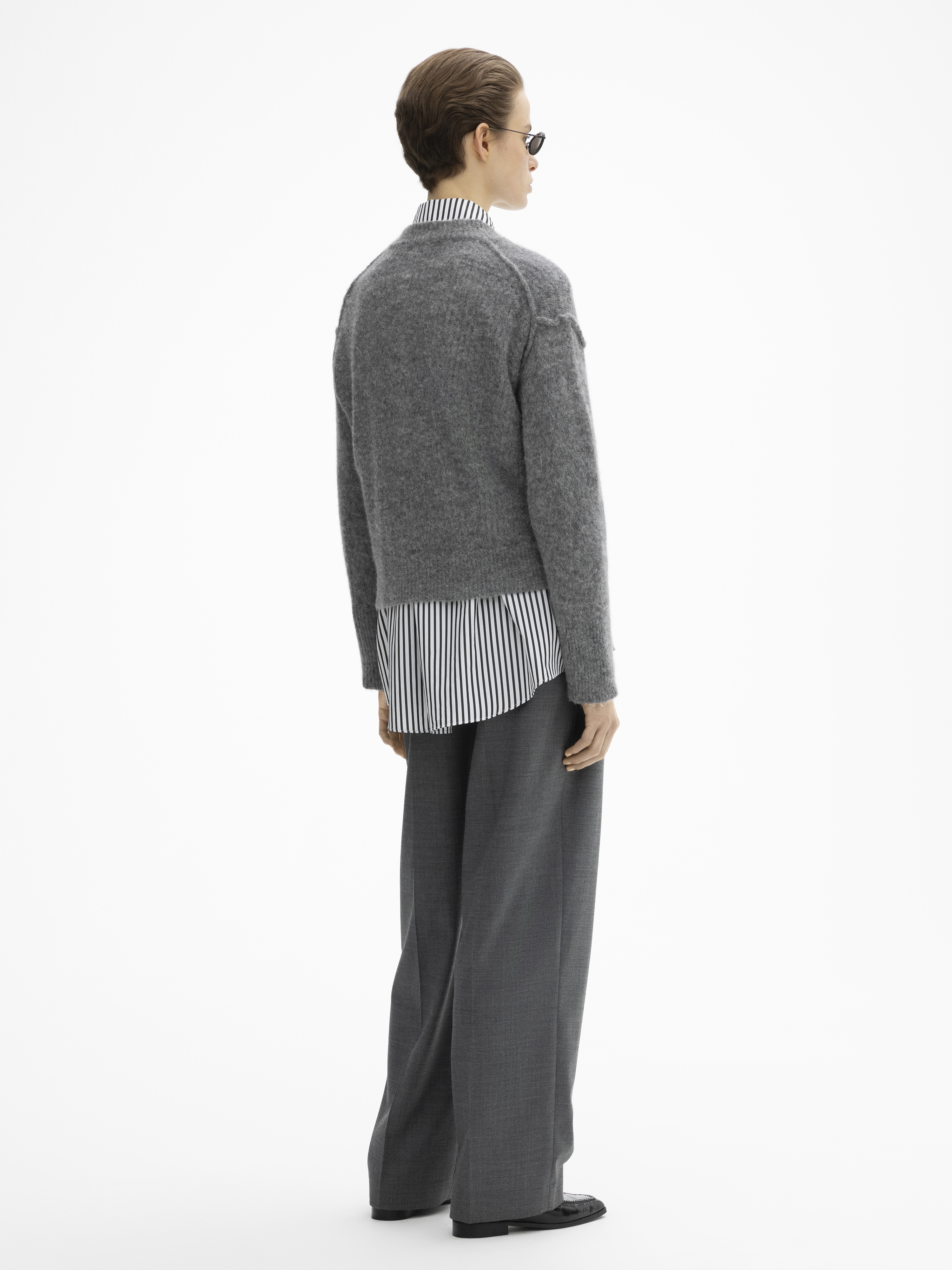House Of Dagmar Brushed Alpaca Knit In Dark Grey
